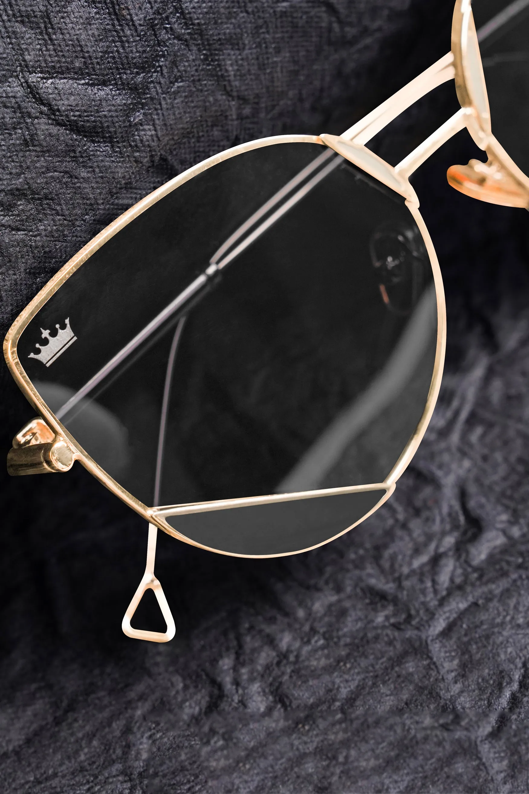 Charcoal Gray French Crown Cat Eye Unisex Sunglasses sold by French Crown product image thumbnail 3