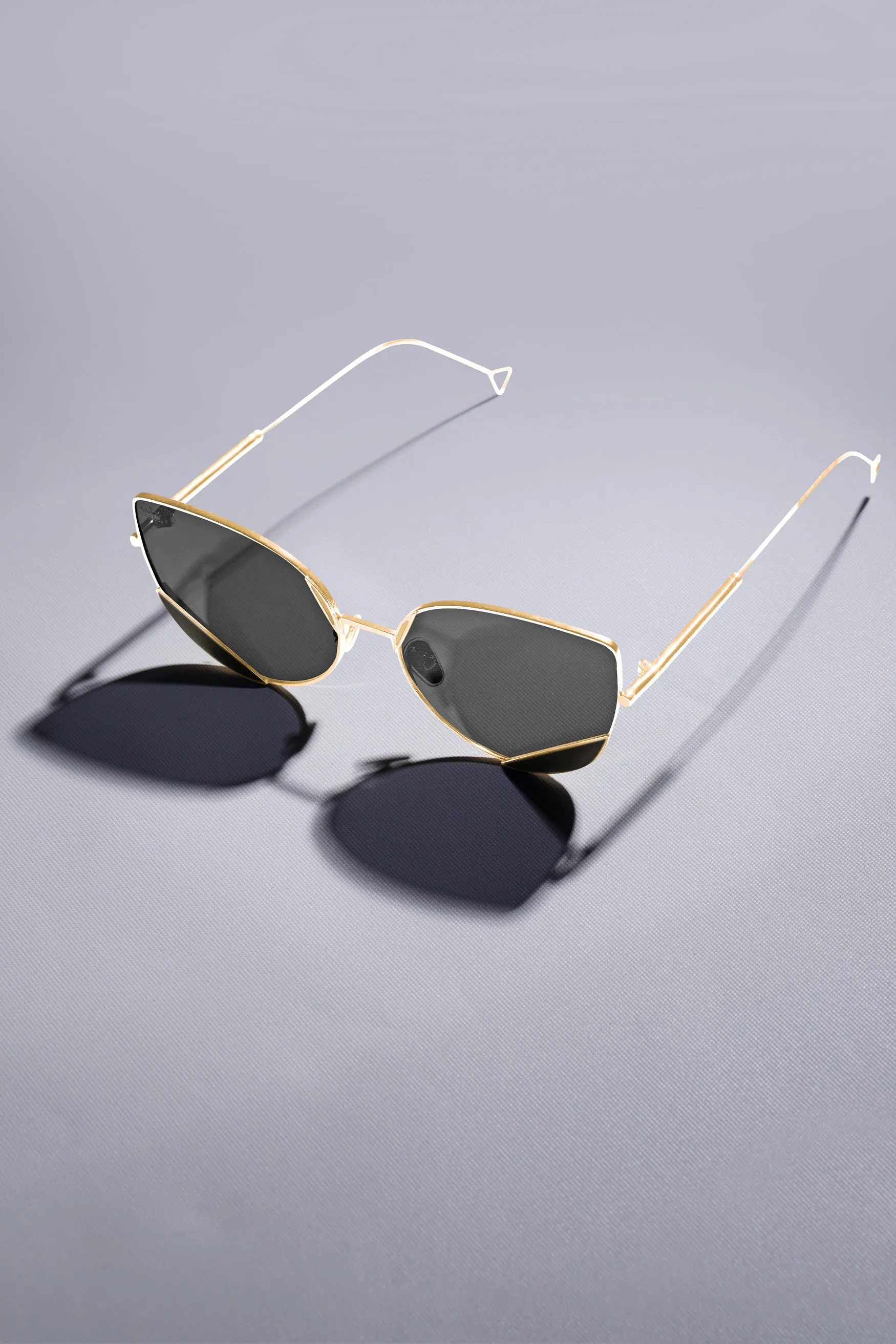Charcoal Gray French Crown Cat Eye Unisex Sunglasses sold by French Crown product image thumbnail 2