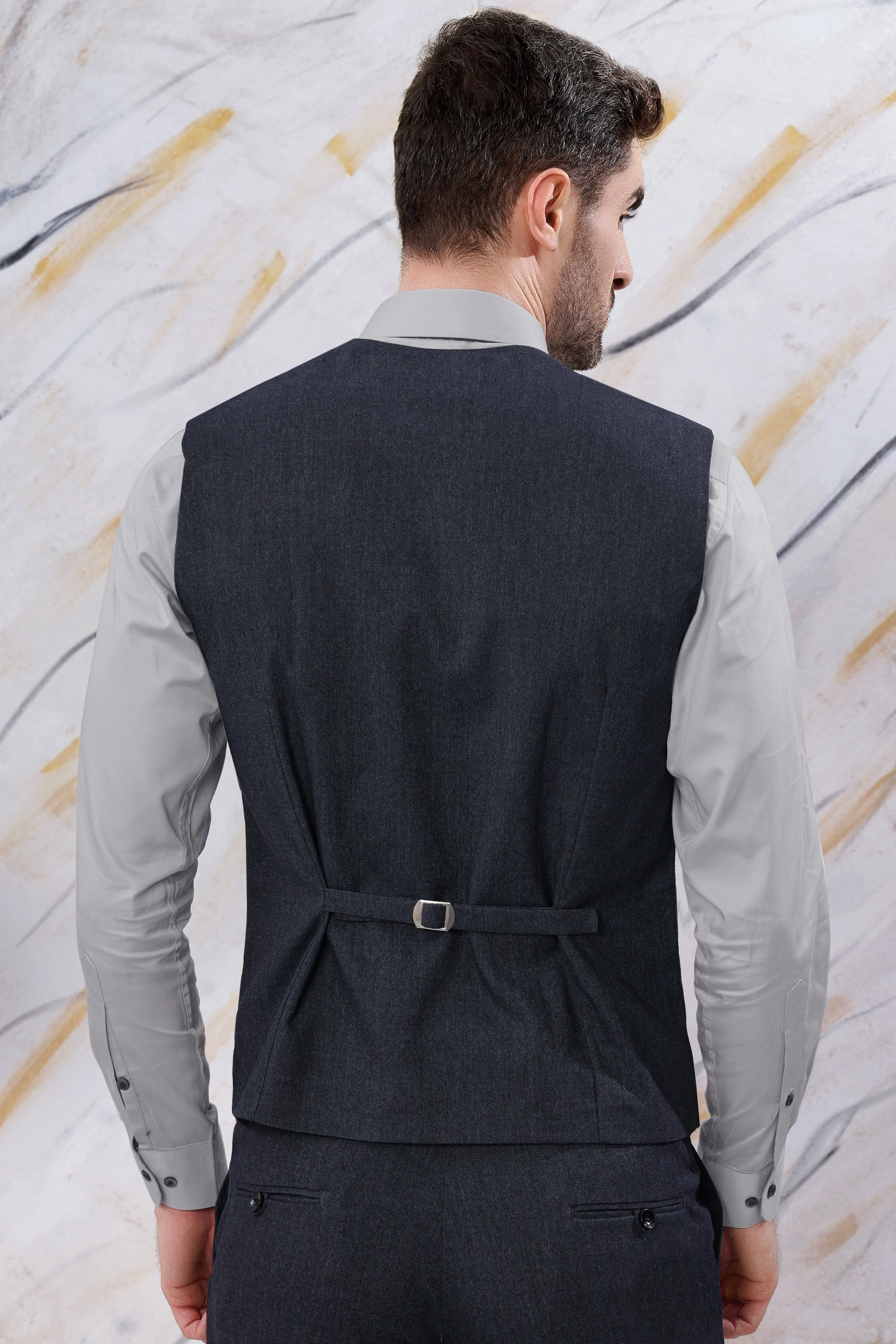 Delft Gray Wool Rich Waistcoat sold by French Crown product image thumbnail 4