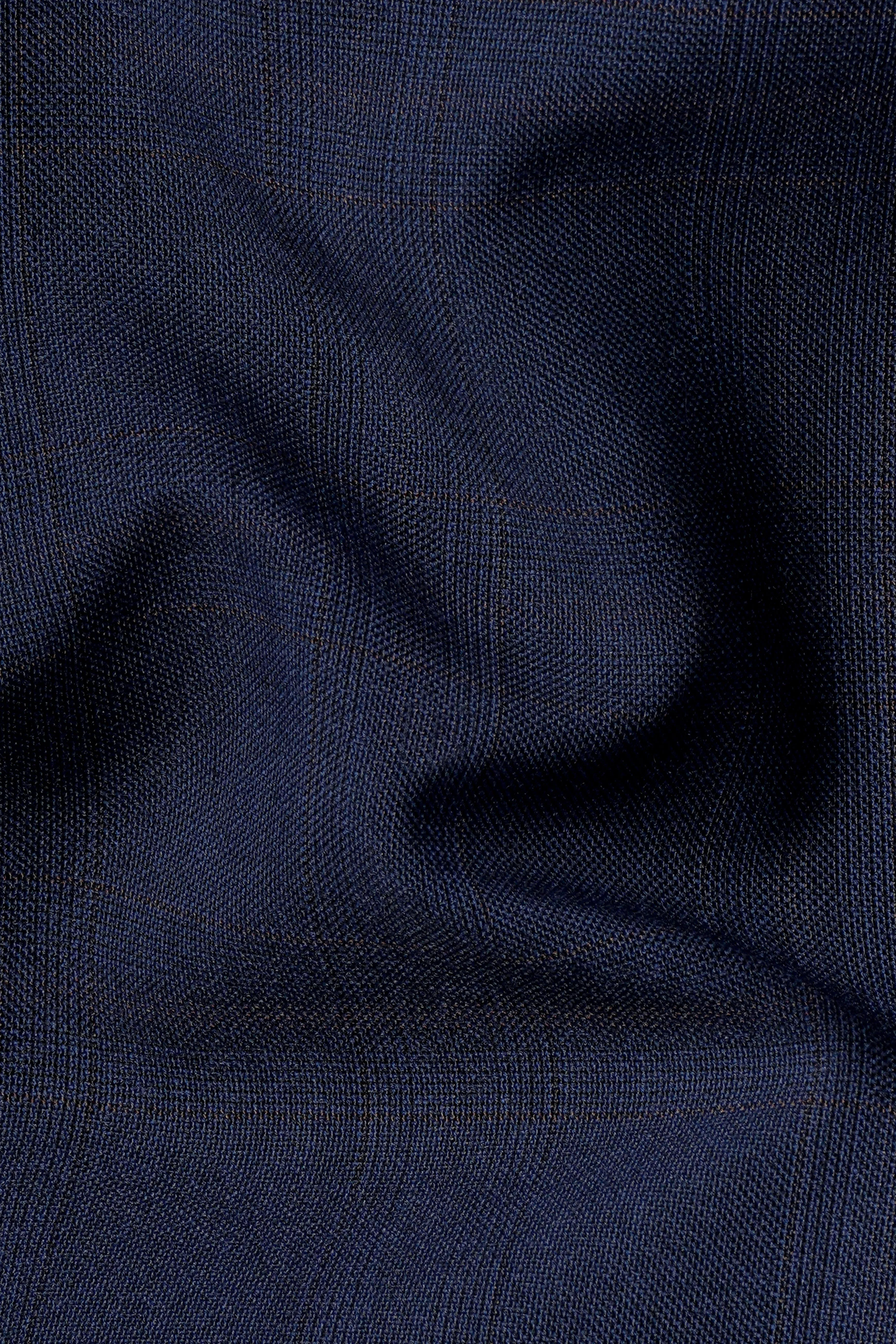 Thunder Blue Plaid Wool Rich Blazer sold by French Crown product image thumbnail 3