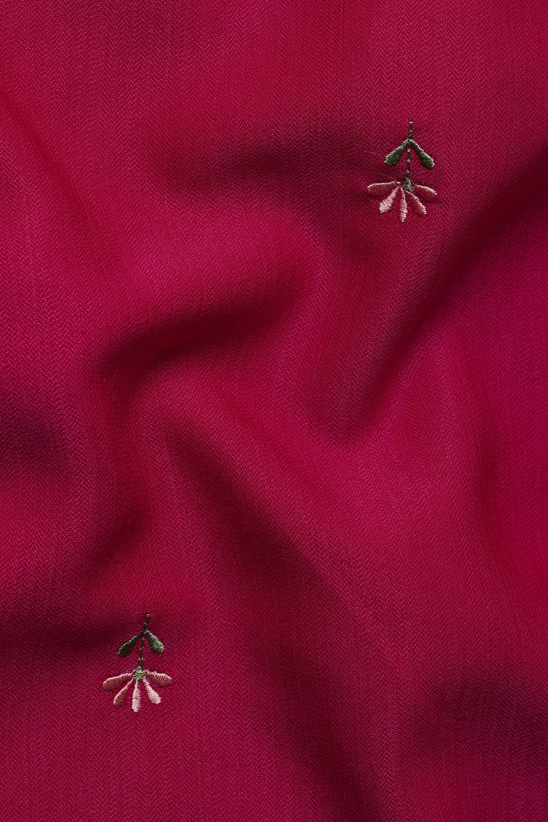 Rubine Maroon Floral Embroidered Viscose Designer Kurta sold by French Crown product image thumbnail 3