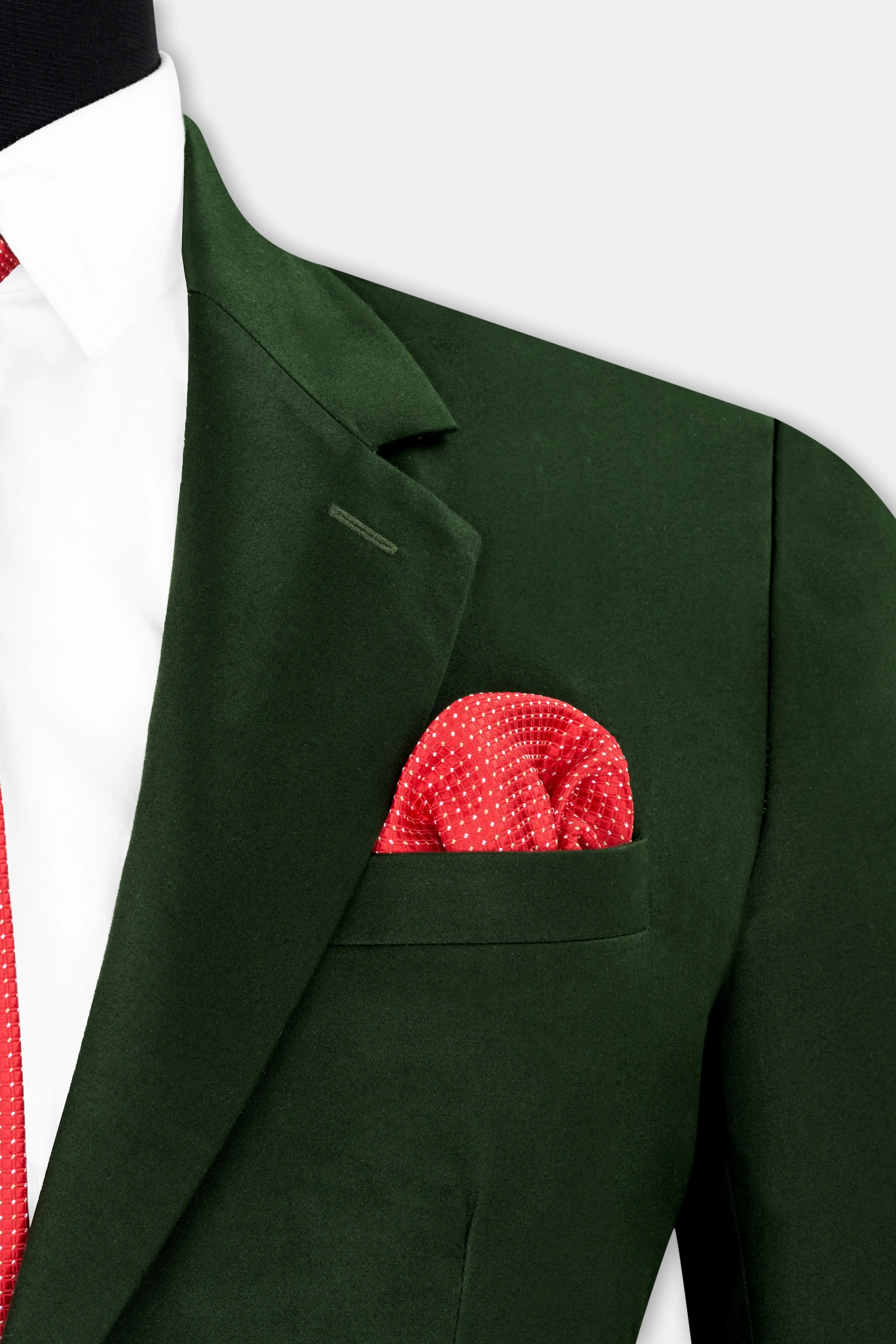 Myrtle Green Wool Rich Single Breasted Stretchable traveler Blazer sold by French Crown product image thumbnail 4