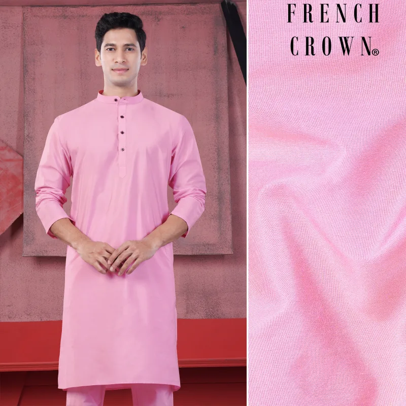 Magenta Pink Subtle Sheen Viscose Kurta sold by French Crown