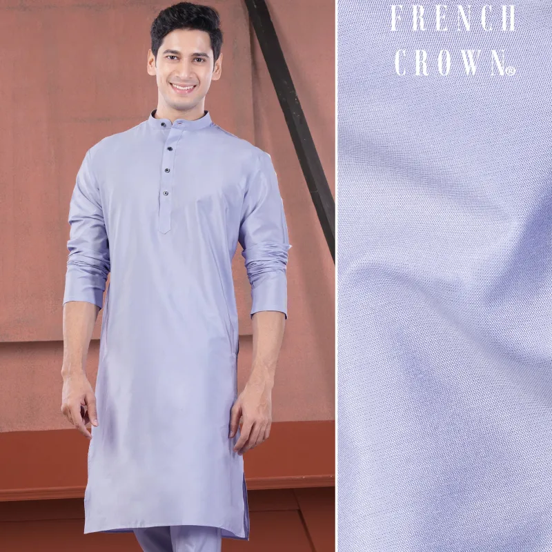 Heather Purple Subtle Sheen Viscose Kurta sold by French Crown