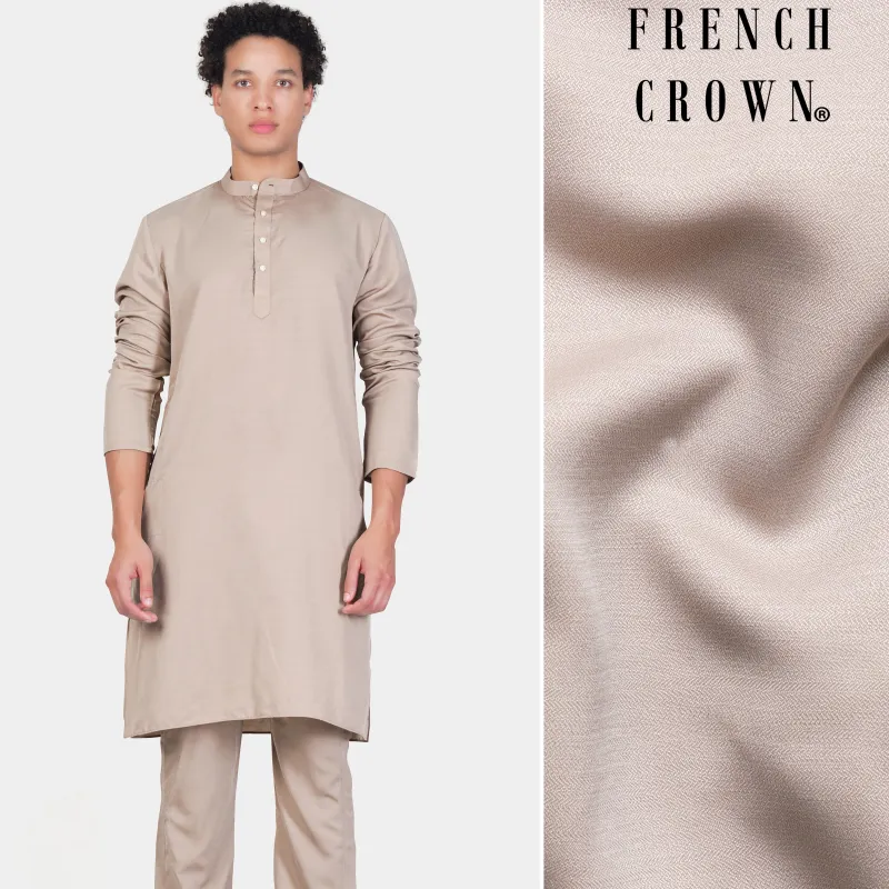 Chalice Brown Subtle Sheen Viscose Kurta sold by French Crown