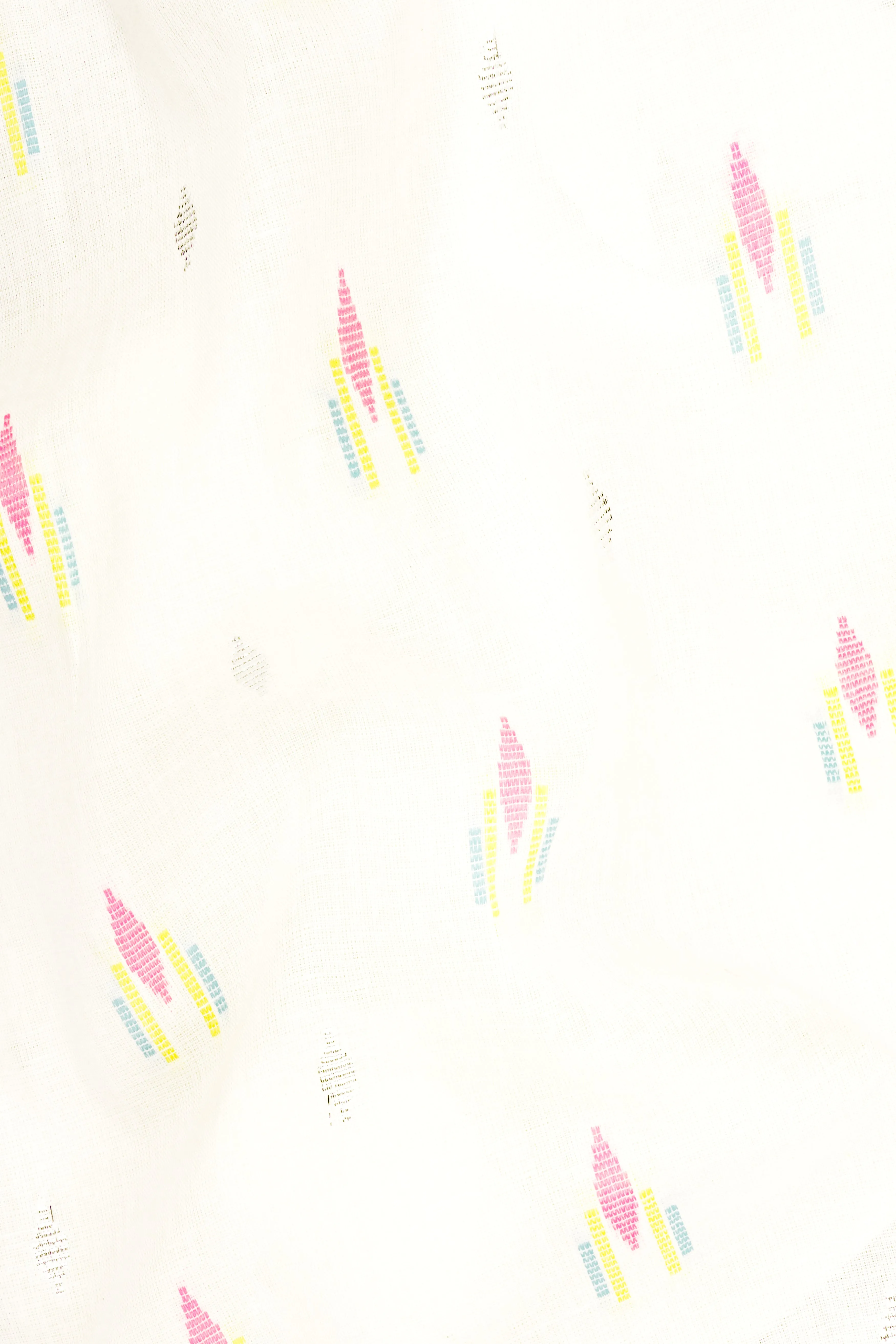 Off White colorful and silver Jacquard Textured Premium Giza Cotton Kurta Set sold by French Crown product image thumbnail 3