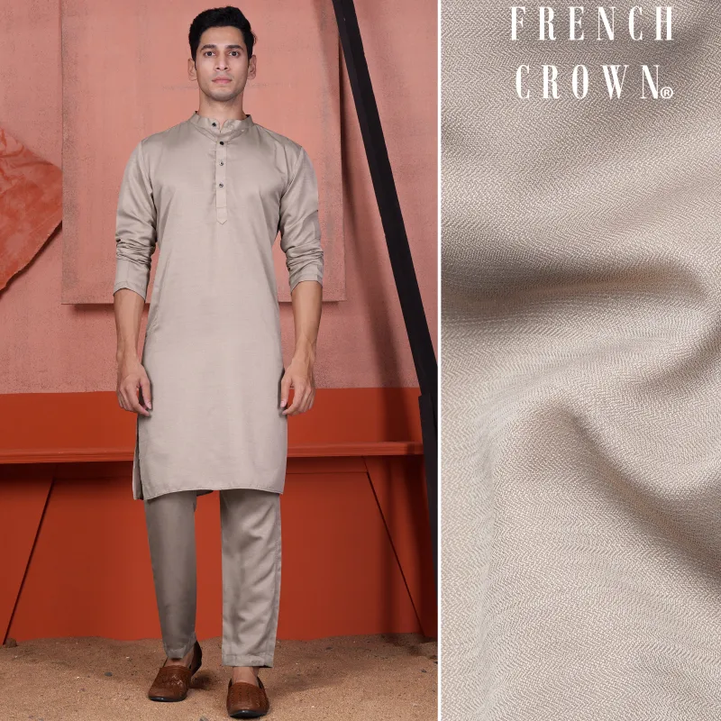 Dawn Brown Viscose Kurta Set sold by French Crown