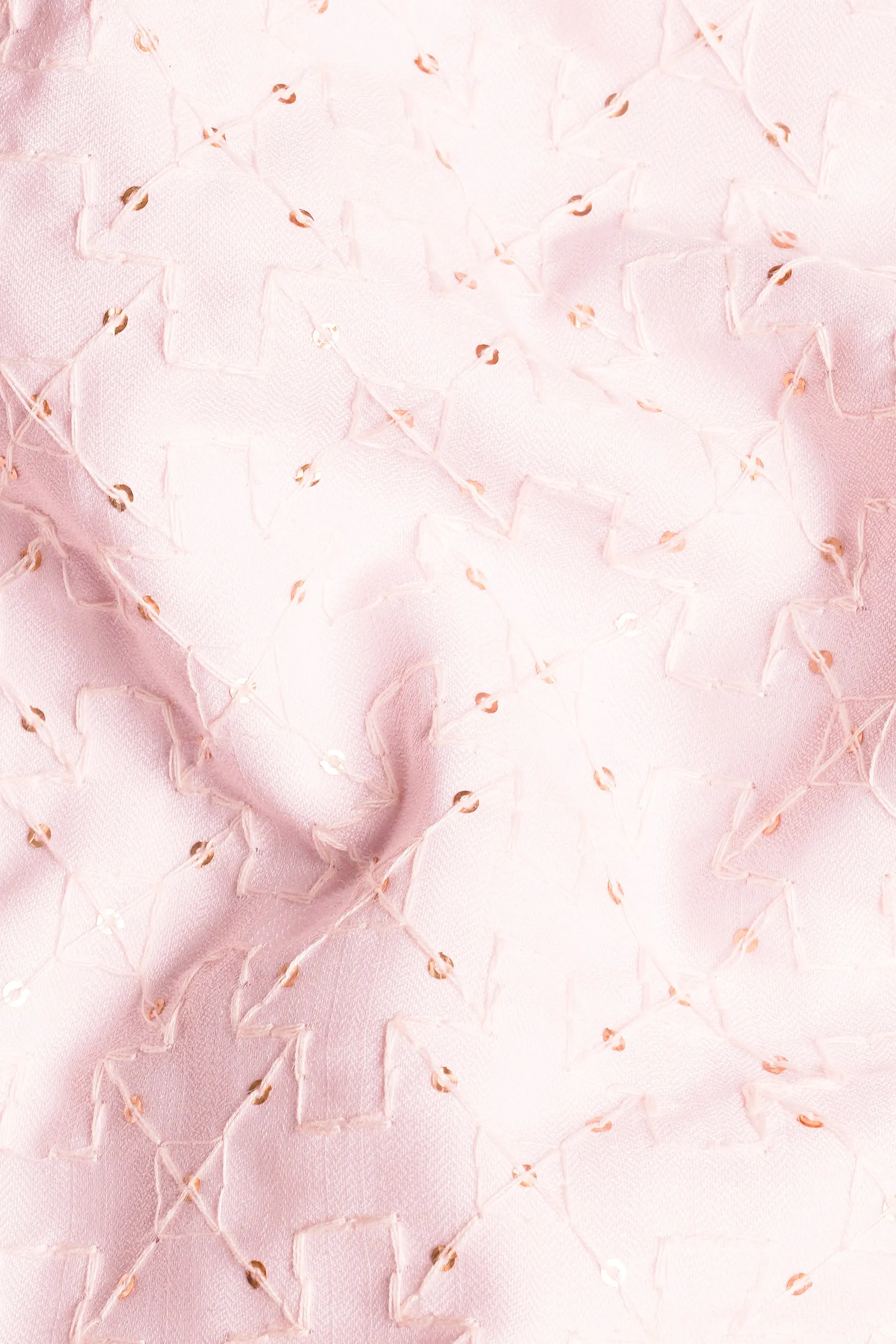 Blush Peach Viscose Embroidered With Tikki Work Designer Kurta sold by French Crown product image thumbnail 3