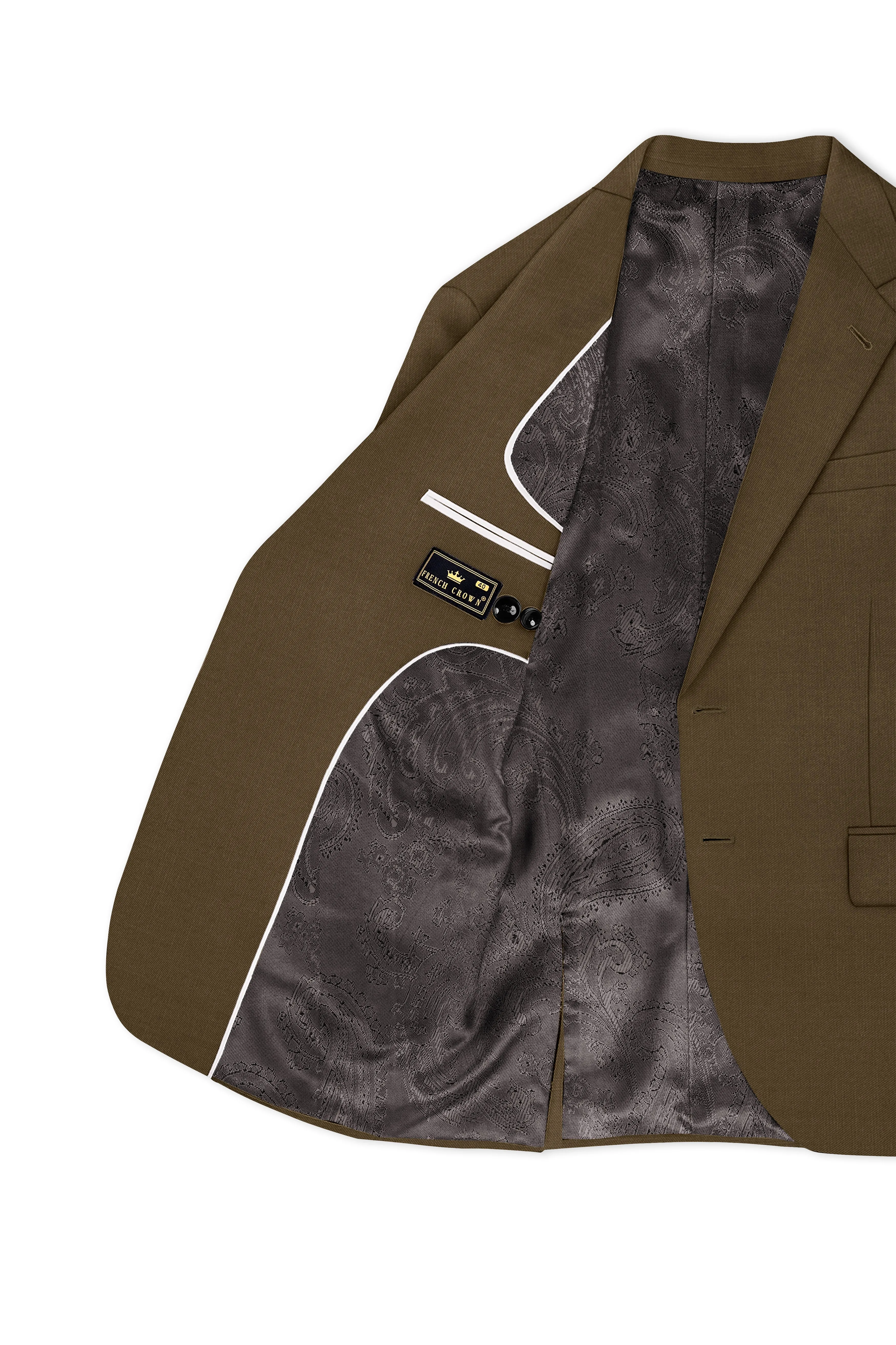 Tortilla Brown Wool Rich Single Breasted Blazer sold by French Crown product image thumbnail 5