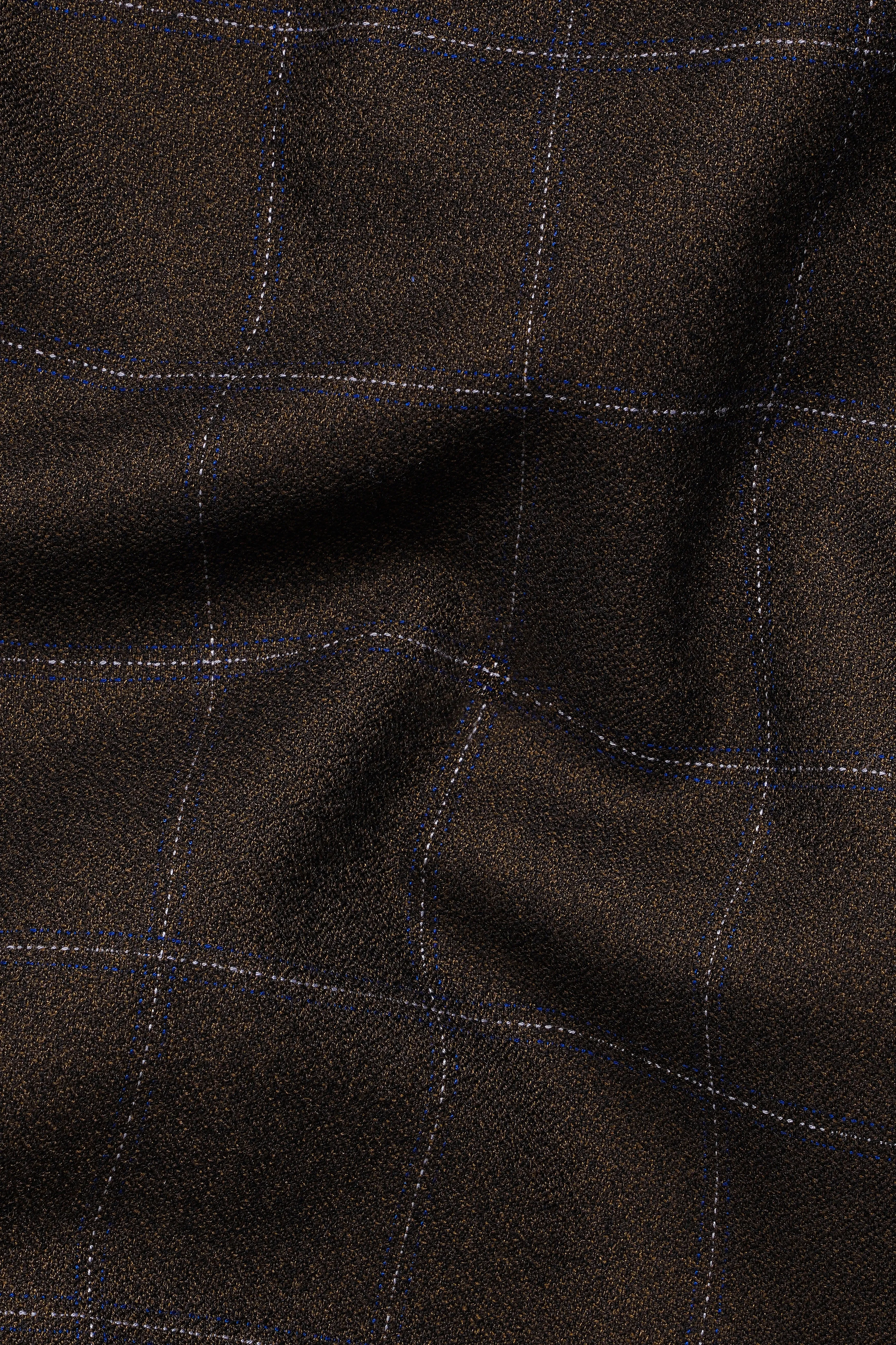 Chicory Brown Windowpane Wool Rich Waistcoat sold by French Crown product image thumbnail 3