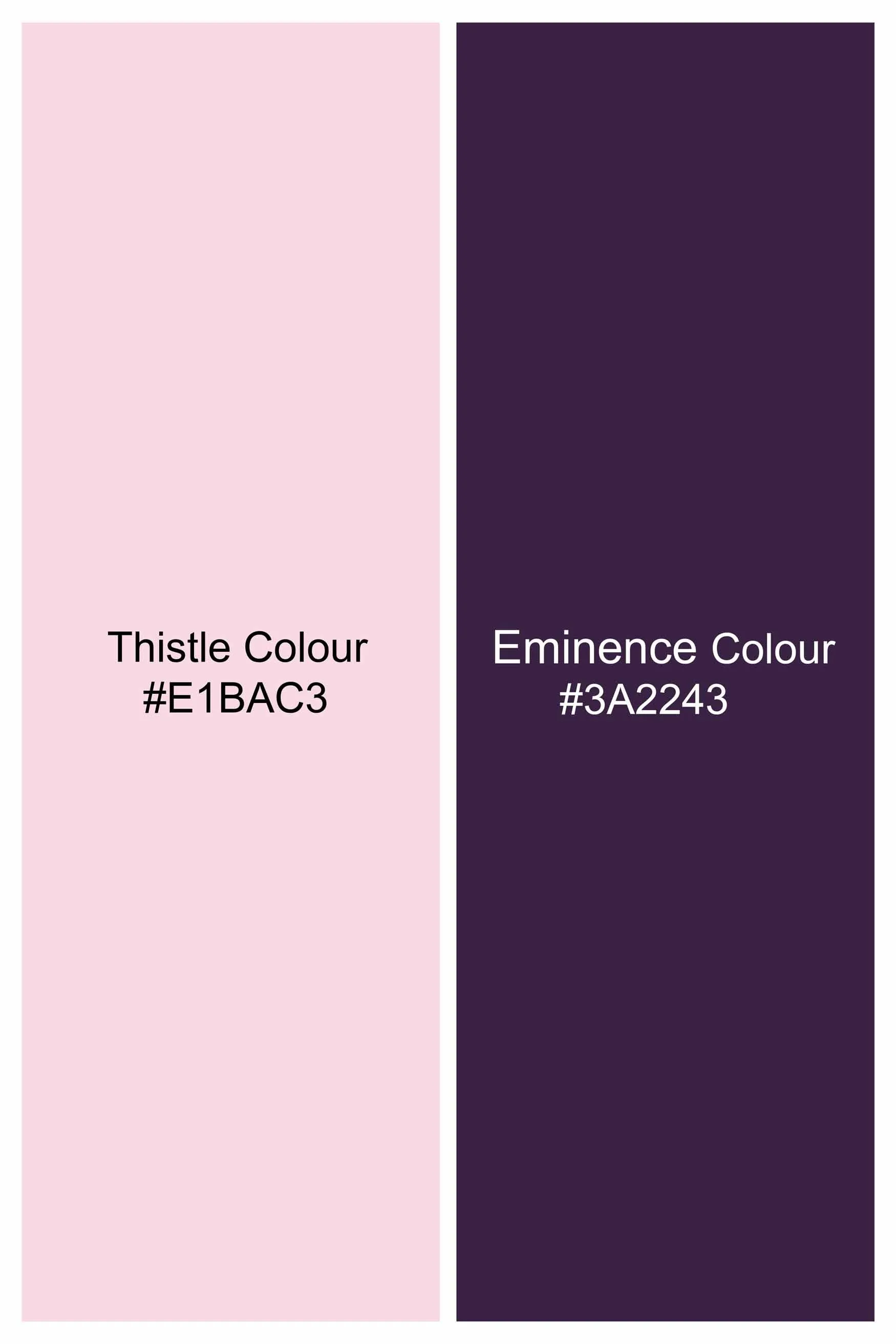 Thistle Pink Printed Twill Premium Cotton Shirt sold by French Crown product image thumbnail 5