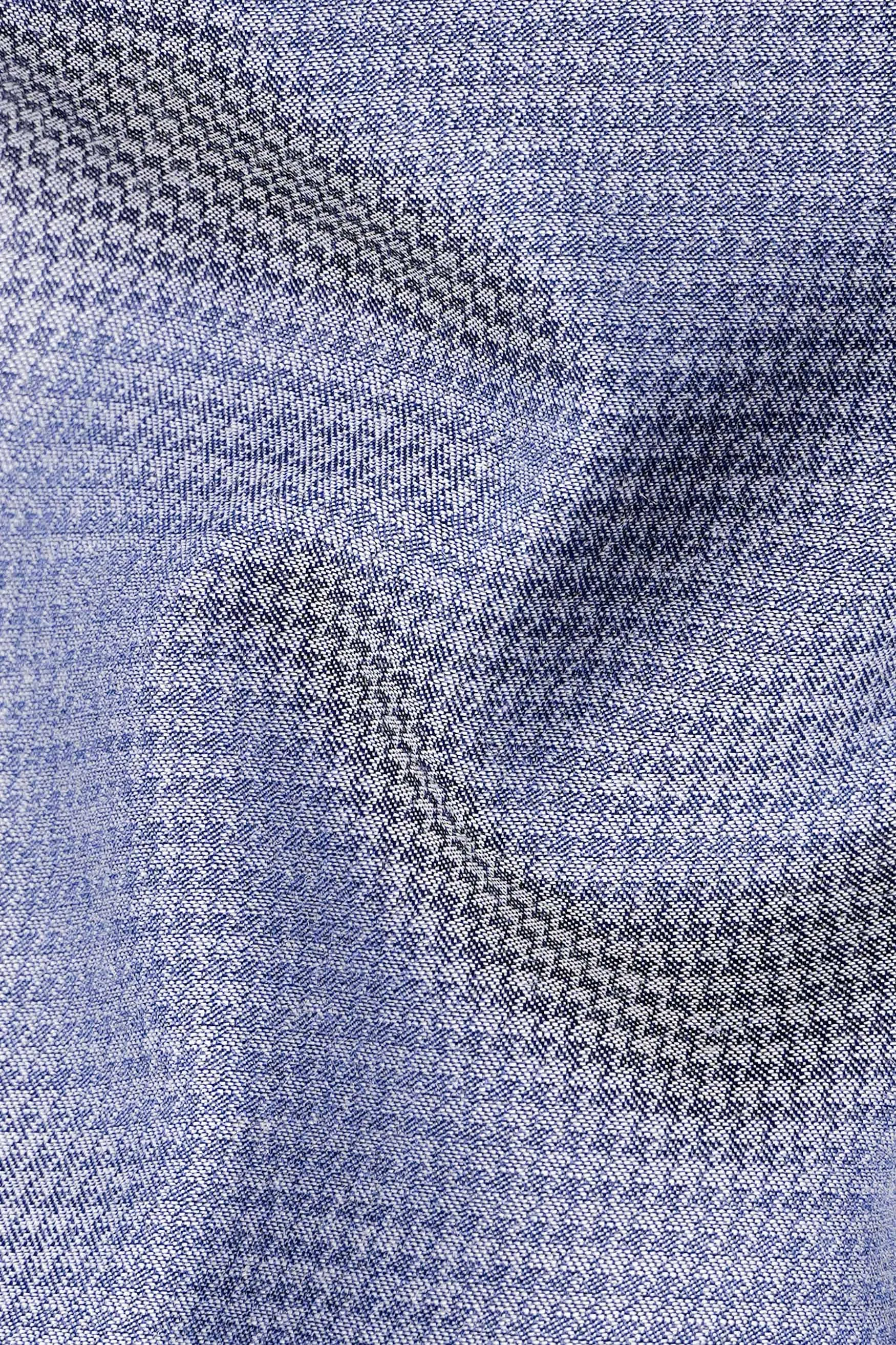 Cadet Blue Houndstooth Shirt sold by French Crown product image thumbnail 2