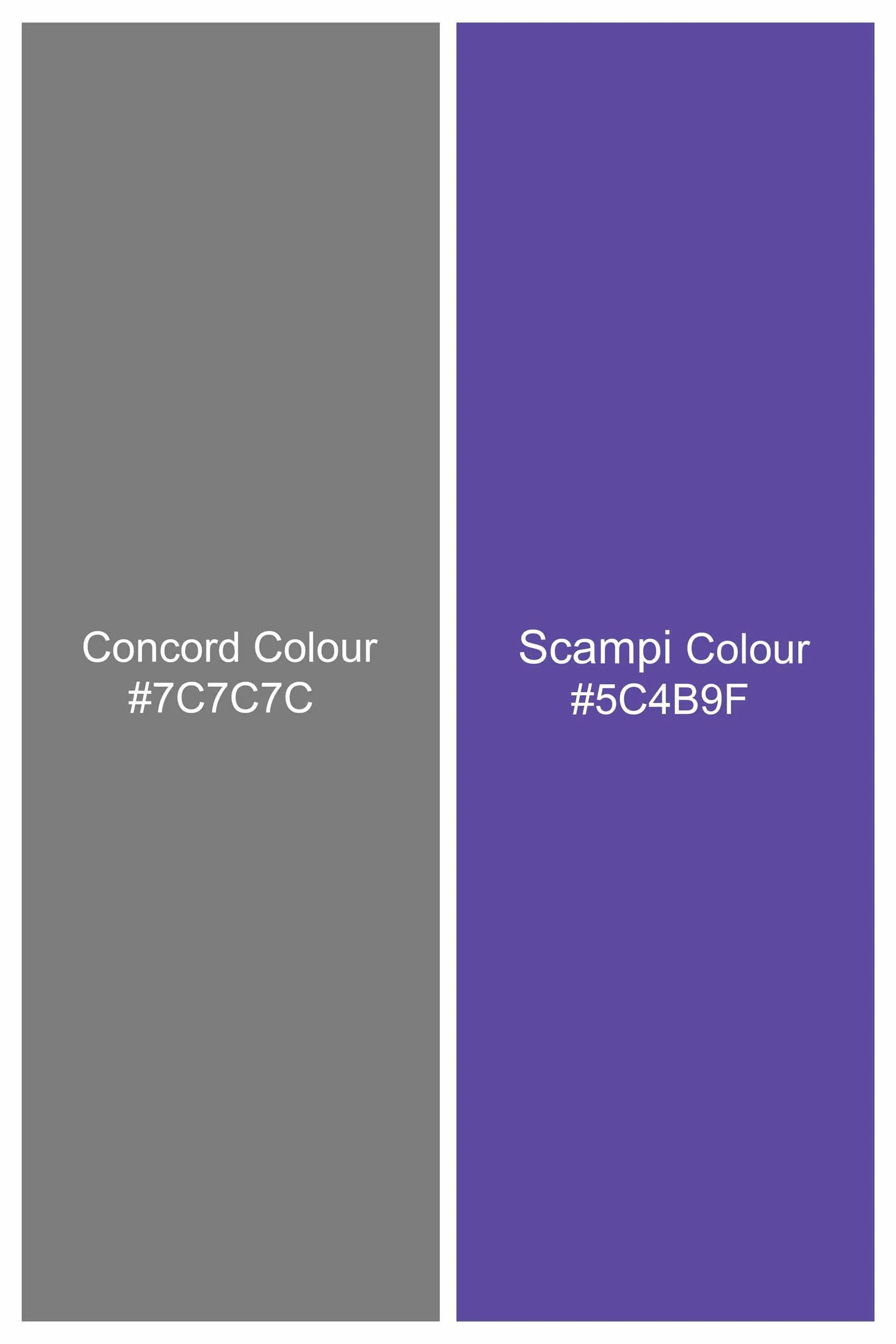 Concord Gray and Scampi Blue Houndstooth Shirt sold by French Crown product image thumbnail 5