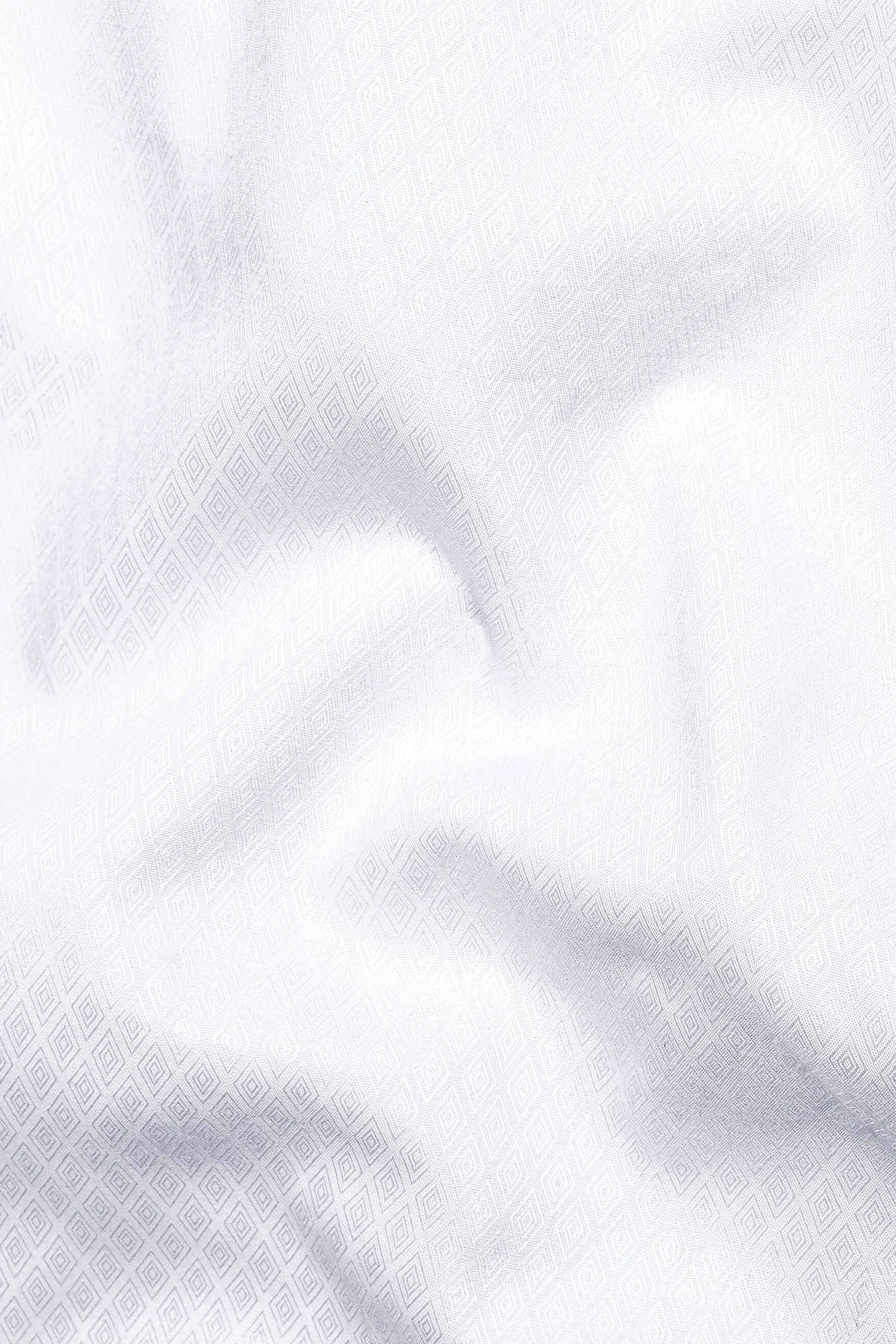 Bright White Dobby Textured Premium Giza Cotton Shirt sold by French Crown product image thumbnail 2