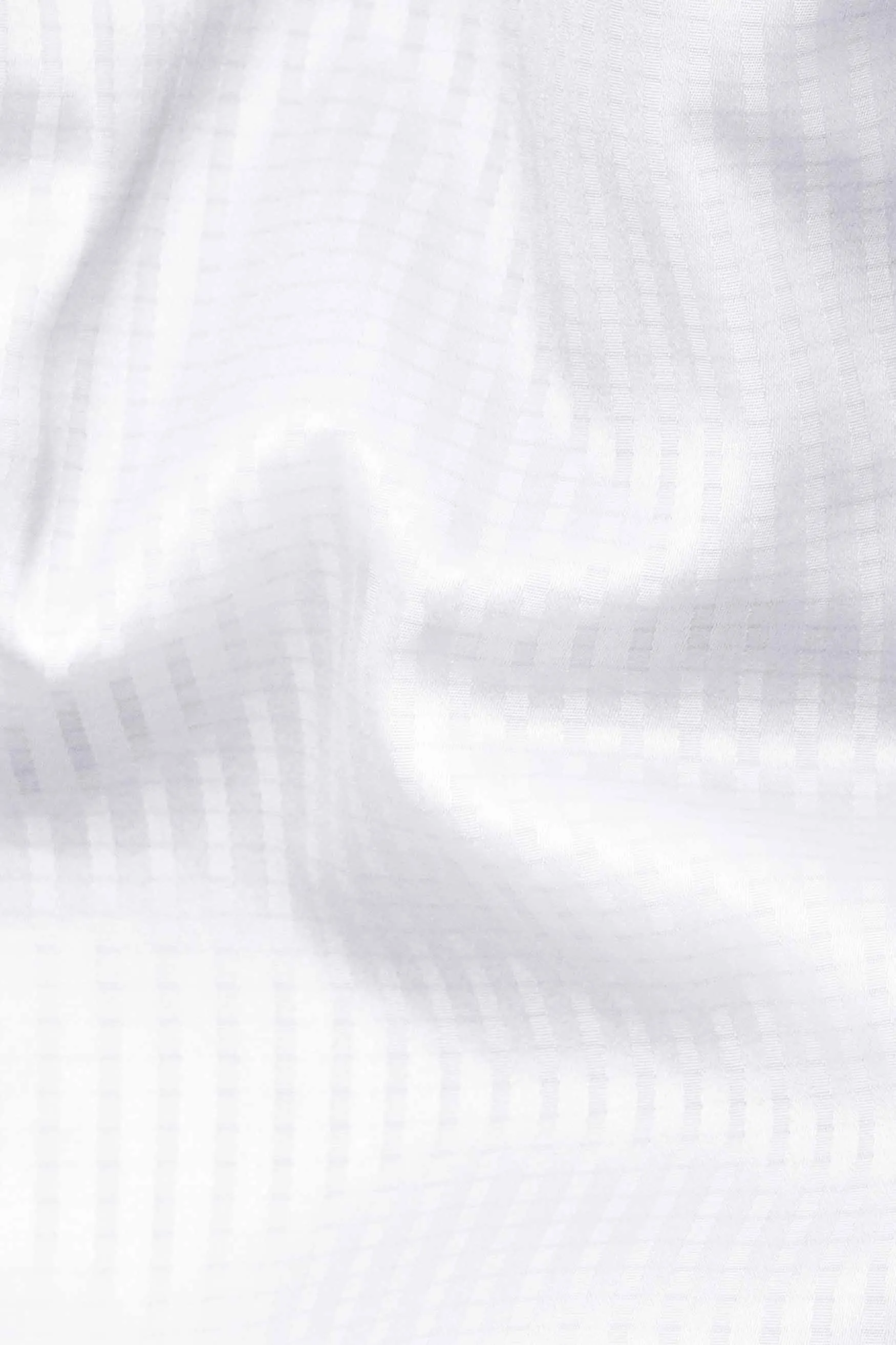 Bright White Dobby Textured Premium Giza Cotton Shirt sold by French Crown product image thumbnail 2