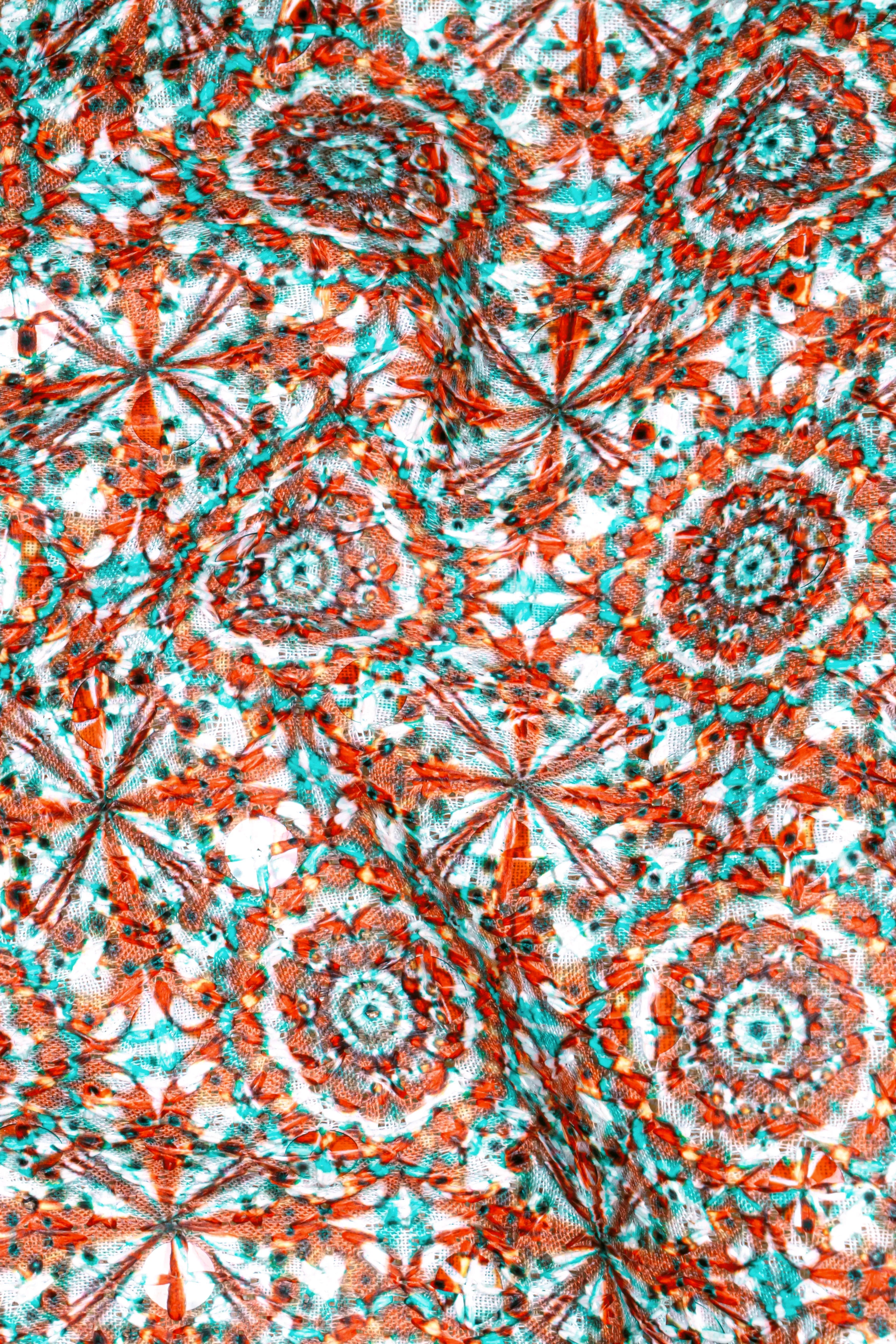 Caribbean Blue And Brilliant Rose Pink Designer Thread Embroidered Kurta sold by French Crown product image thumbnail 3