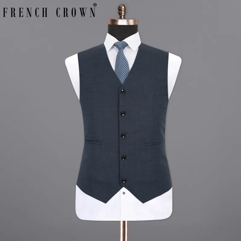 Maco Grey Wool Rich Waistcoat sold by French Crown