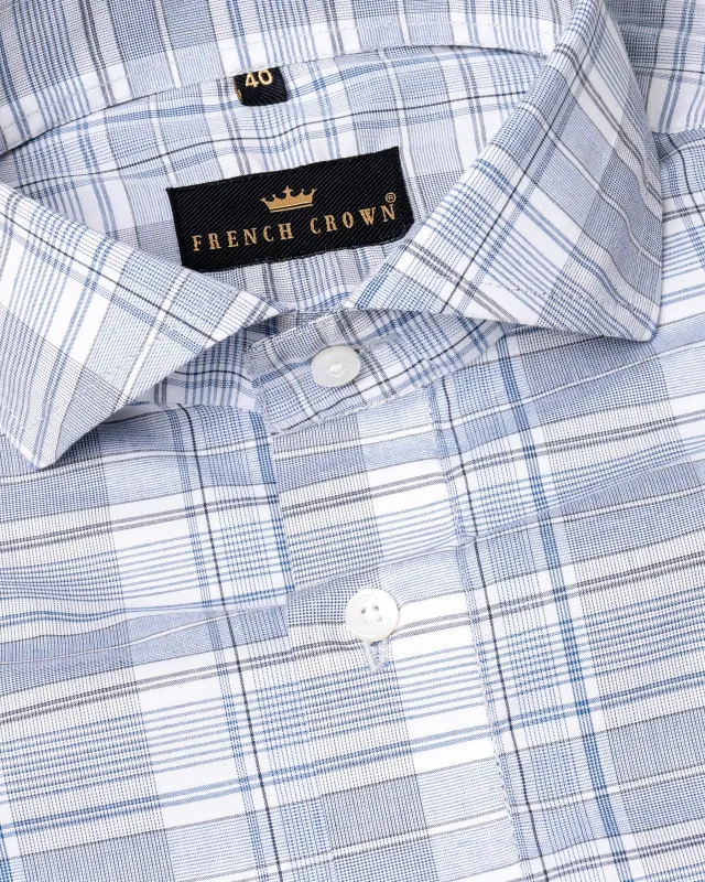 Matisse Blue Plaid Premium Cotton Shirt sold by French Crown