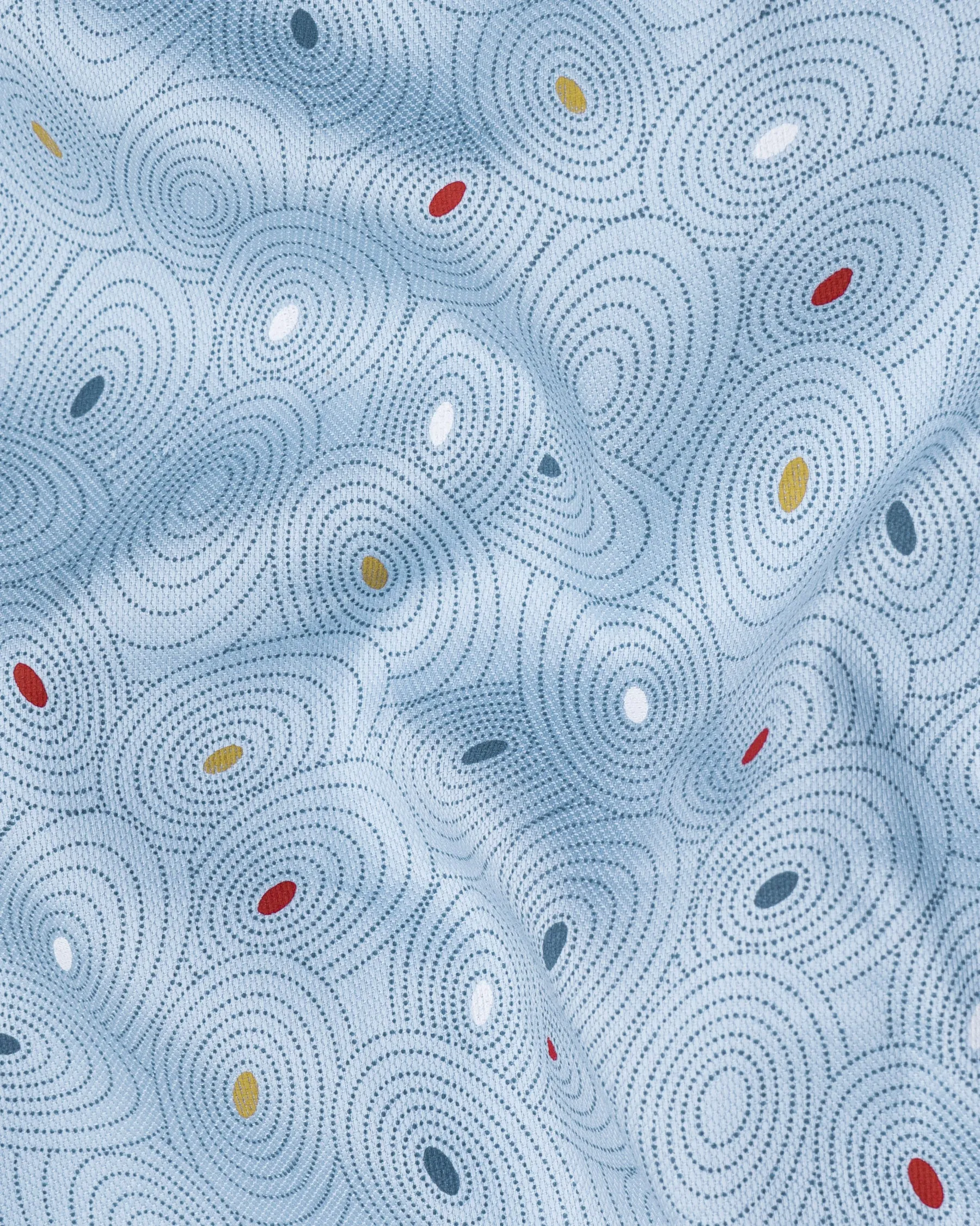 Jungle Mist Blue Dobby Textured Premium Giza Cotton Shirt sold by French Crown product image thumbnail 2