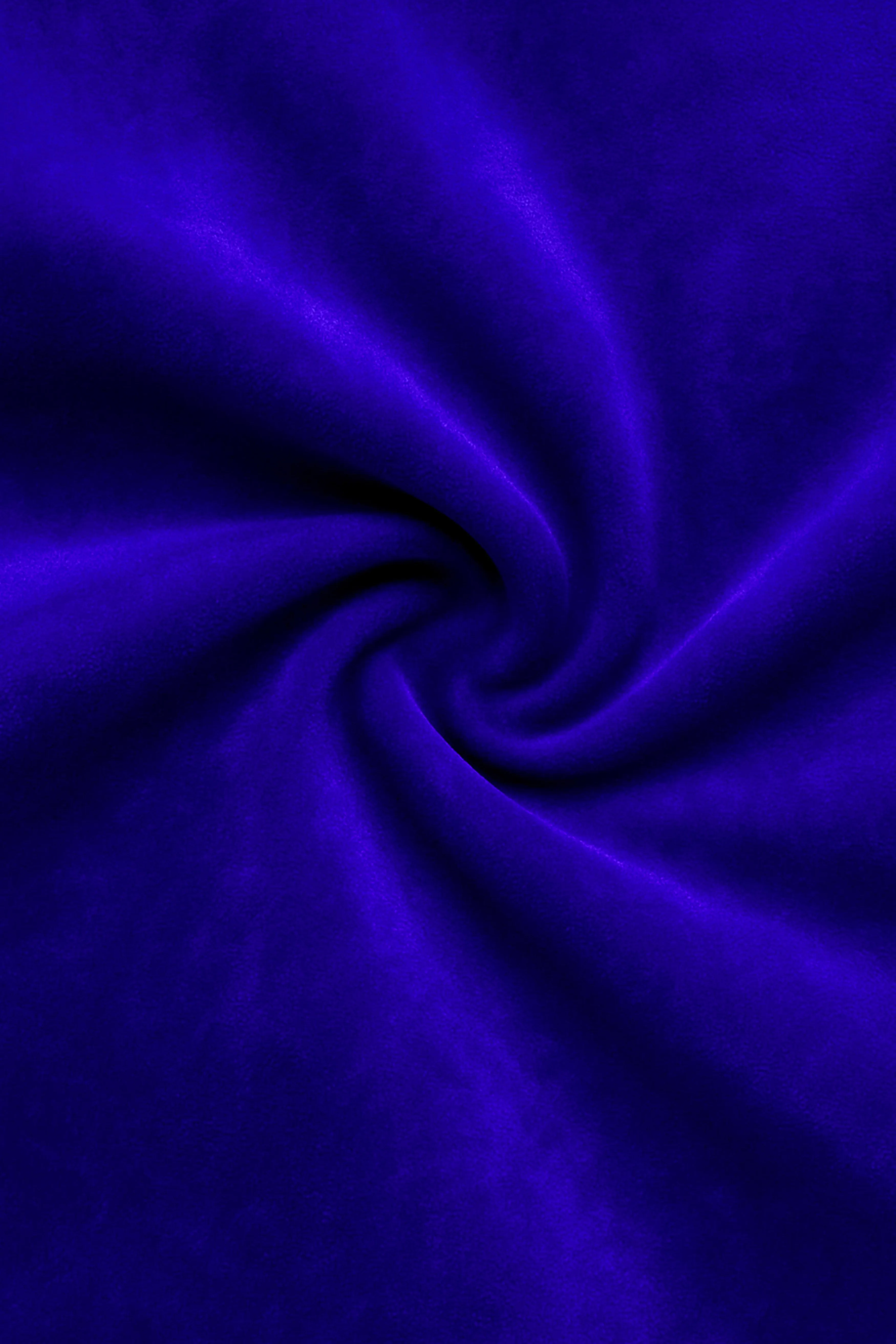 Blucrest-Ultramarine Blue Velvet Peak Lapel Tuxedo Suit sold by French Crown product image thumbnail 3