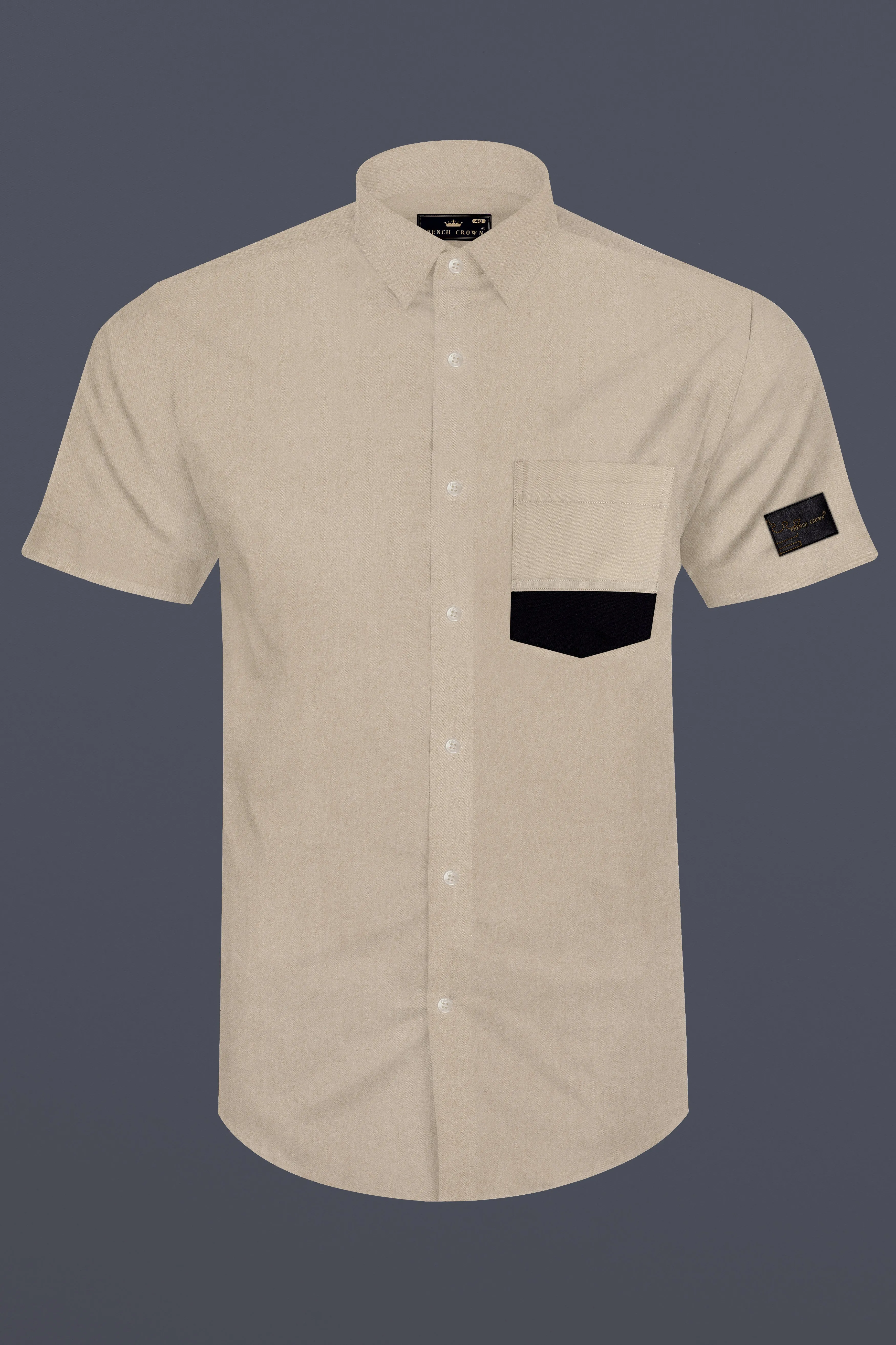 Coriander Brown Super Soft Premium Cotton Designer Shirt sold by French Crown product image thumbnail 2