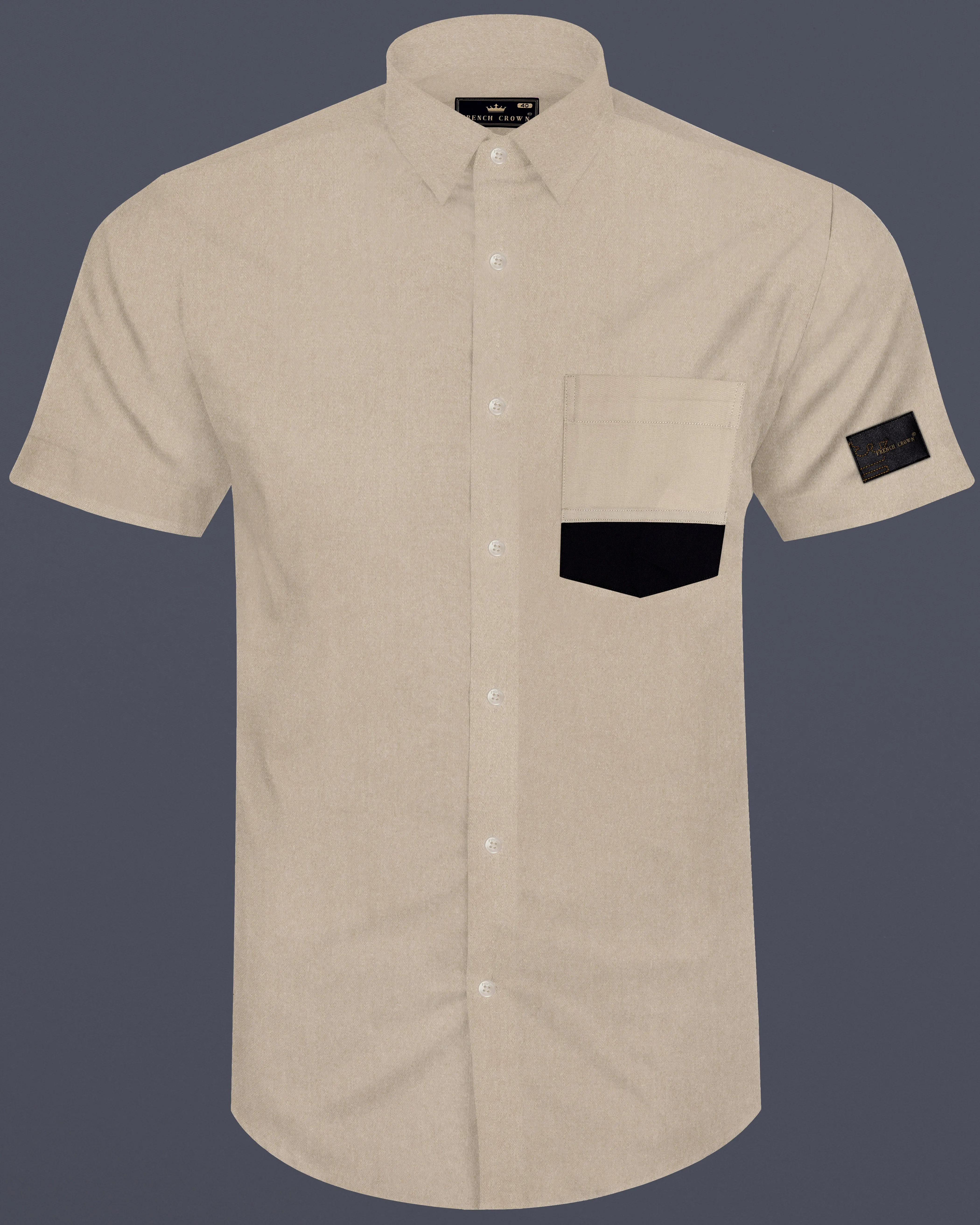 Coriander Brown Super Soft Premium Cotton Designer Shirt sold by French Crown