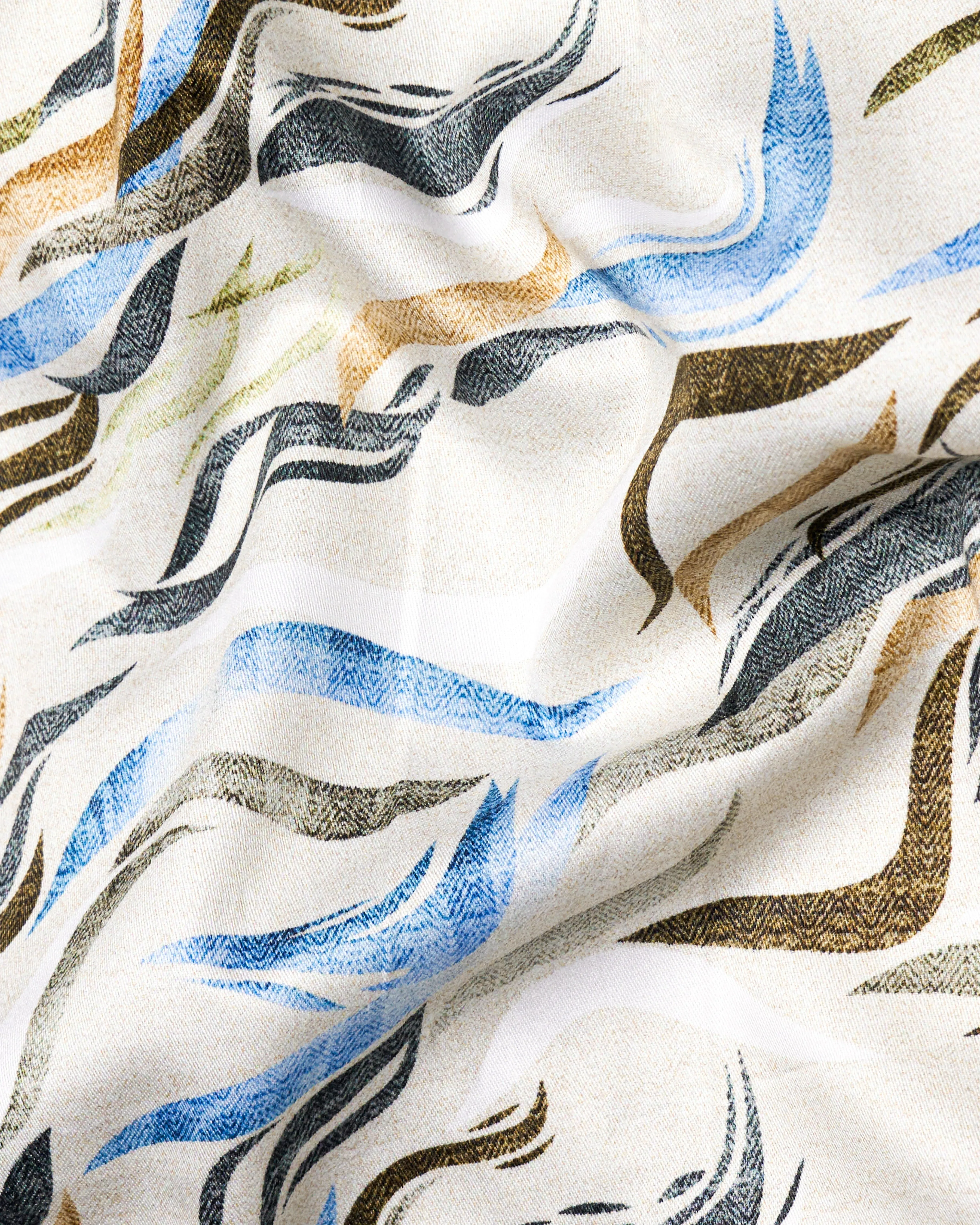 Platinum Cream With Multicolour Printed Super Soft Premium Cotton Women’s Shirt sold by French Crown product image thumbnail 3