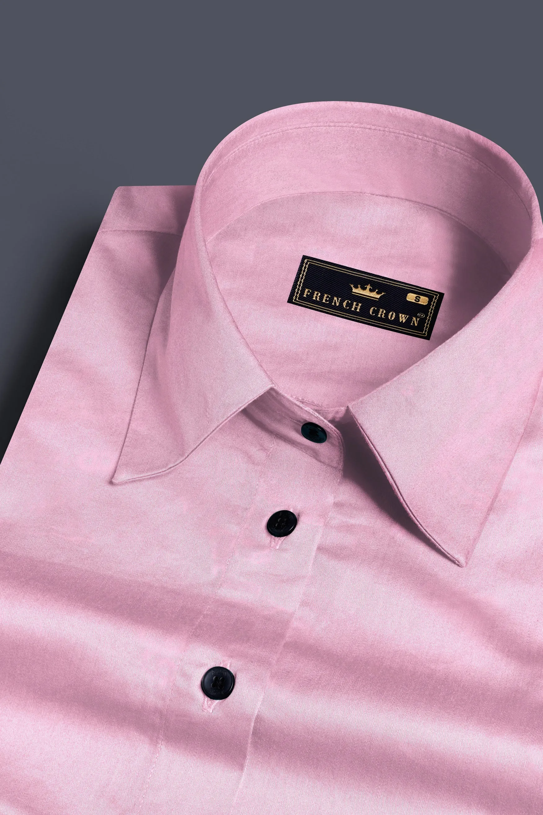 Calm Shell Peach Premium Cotton Shirt sold by French Crown product image thumbnail 4