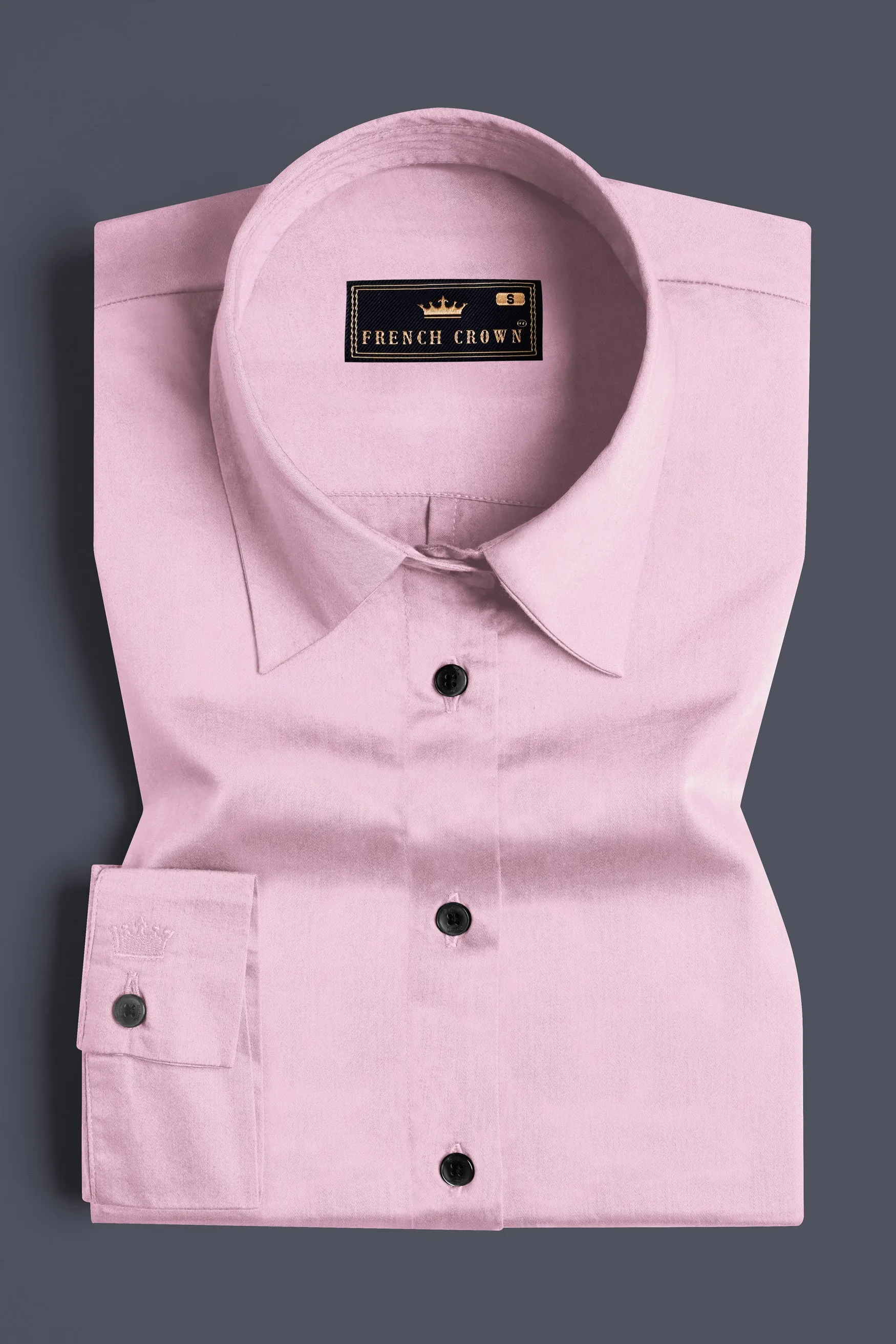 Calm Shell Peach Premium Cotton Shirt sold by French Crown product image thumbnail 5