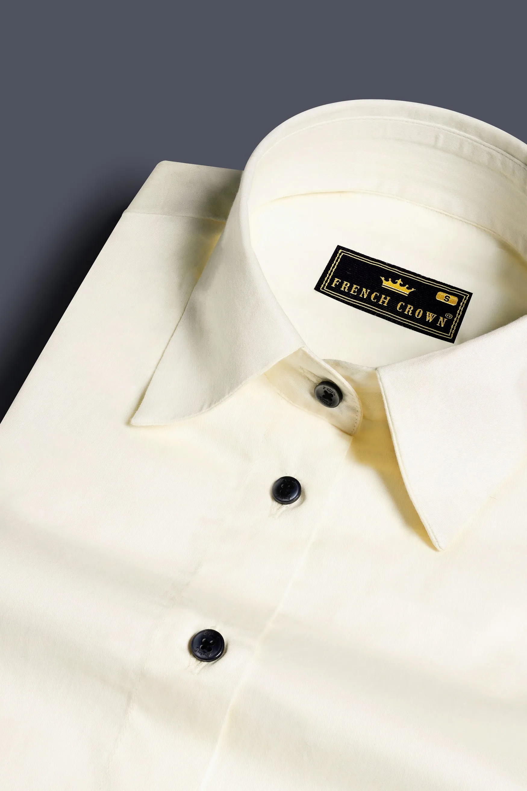 Merino Cream Premium Cotton Shirt sold by French Crown product image thumbnail 4