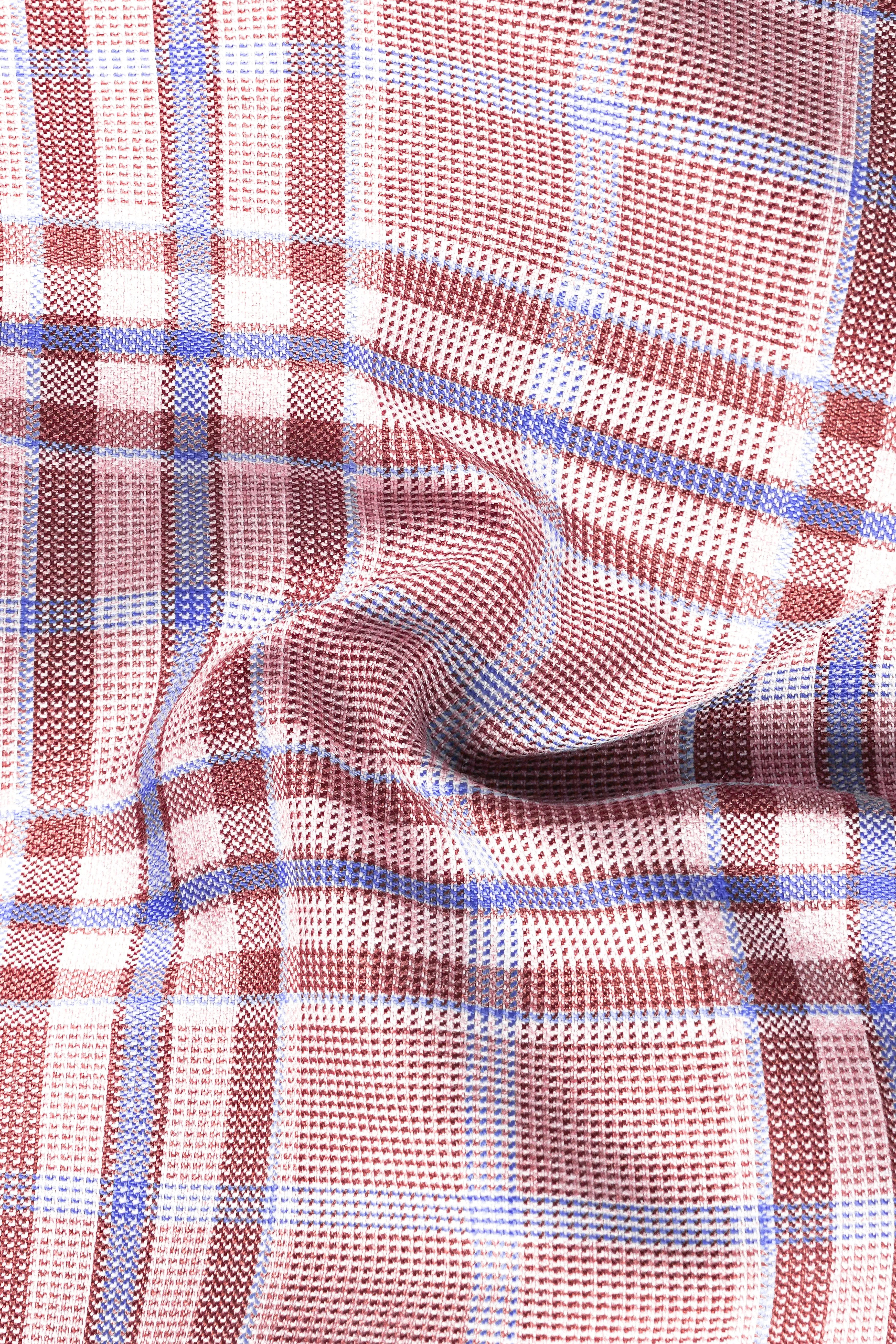 Turkish Rose Pink And Wild Blue Plaid Wool Rich Double Breasted Suit sold by French Crown product image thumbnail 3