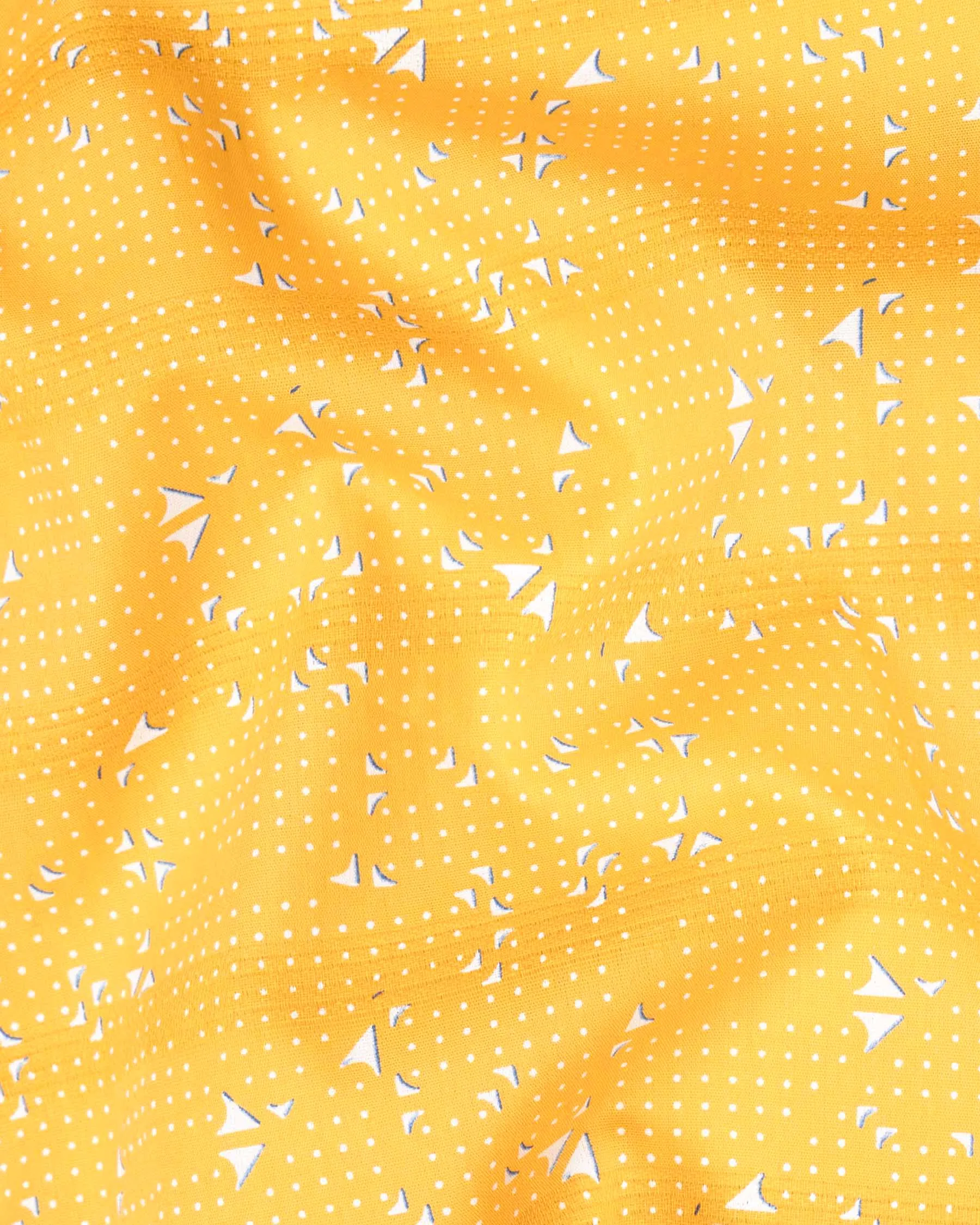 Golden Tainoi Printed Dobby Textured Premium Giza Cotton Shirt sold by French Crown product image thumbnail 2