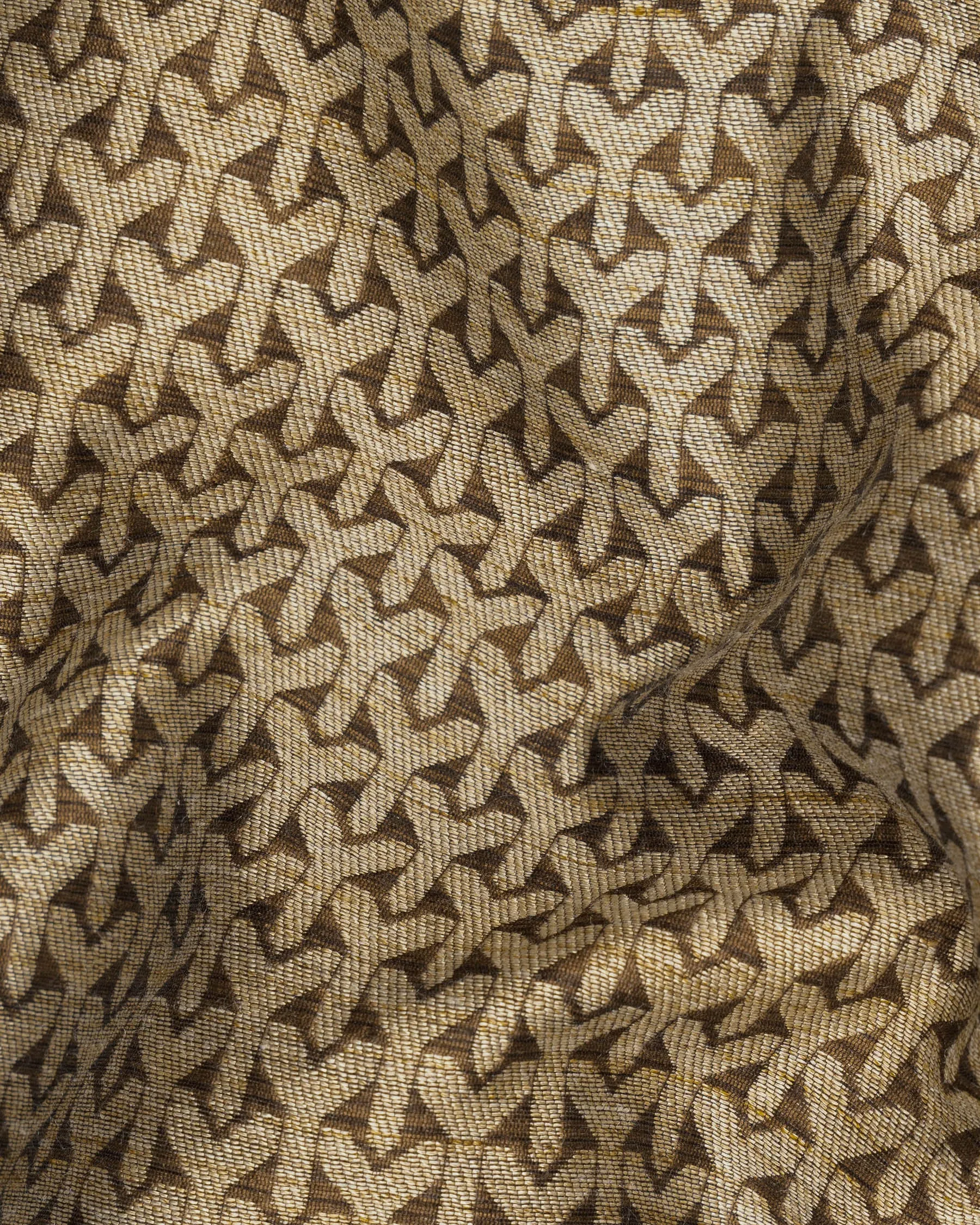 Shingle Fawn Brown and Sapling Beige Textured Nehru Jacket sold by French Crown product image thumbnail 3