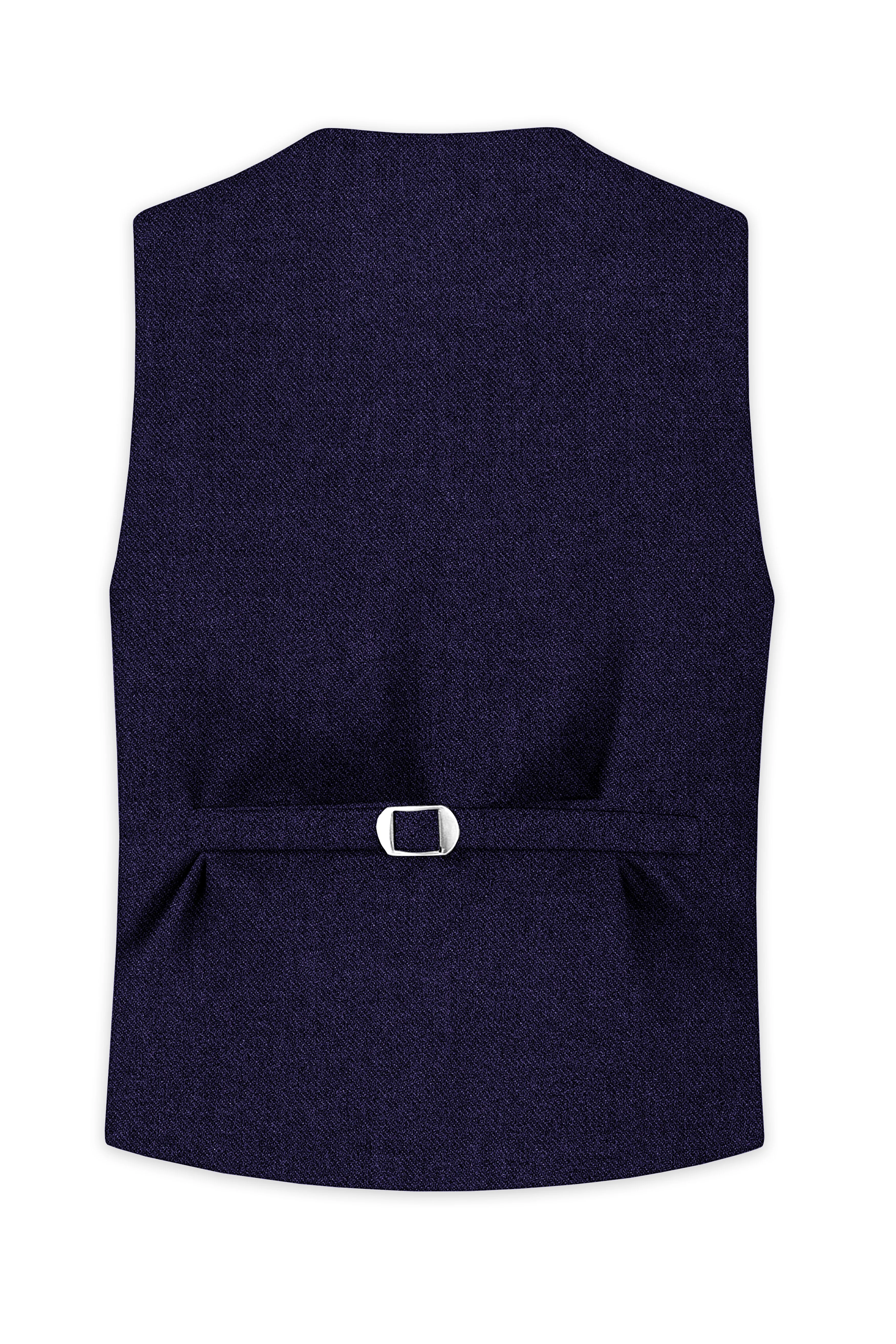 Bluvoro-Mirage Blue Textured Tweed Waistcoat sold by French Crown product image thumbnail 4