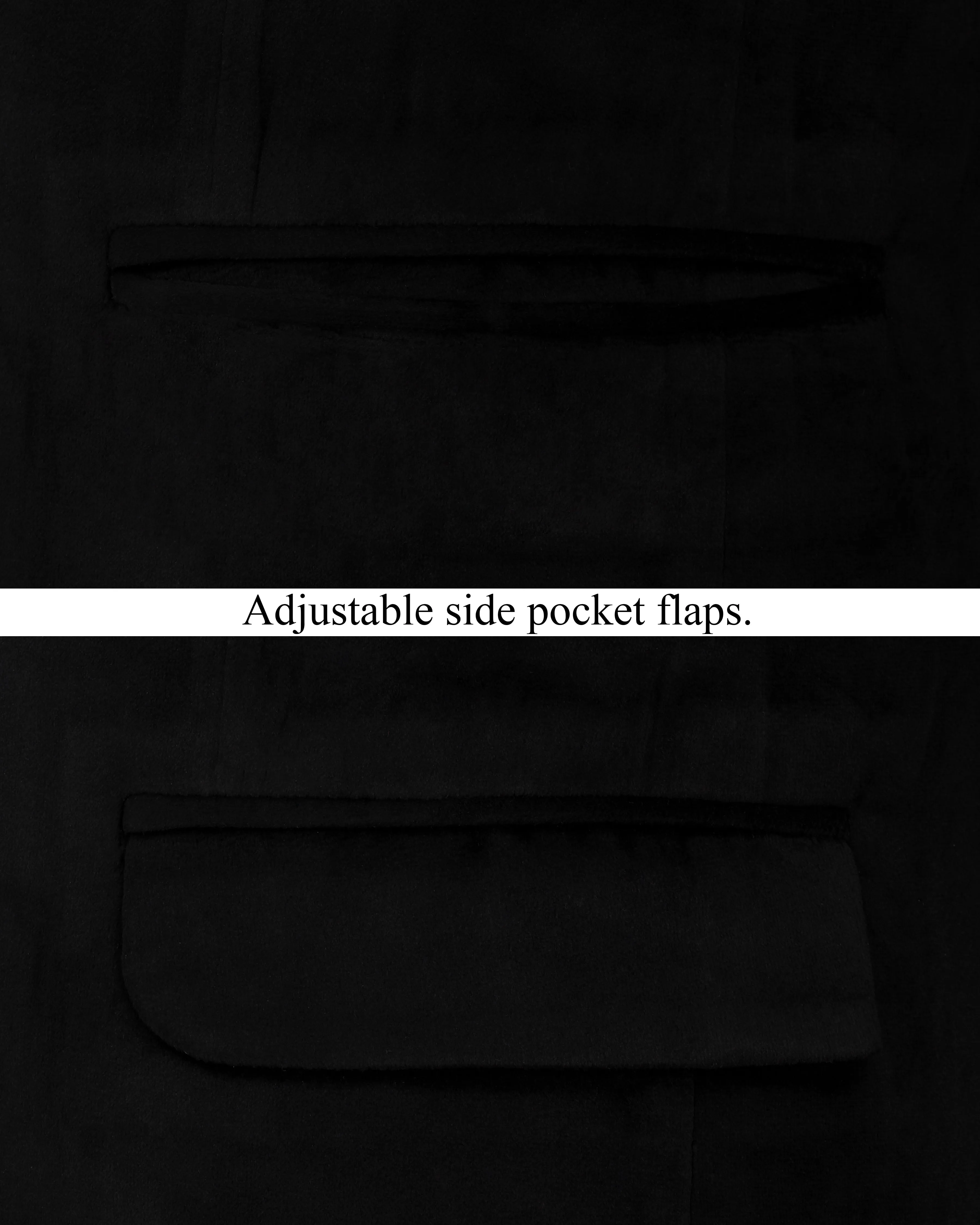 Jade Black Velvet Designer Tuxedo Blazer sold by French Crown product image thumbnail 5