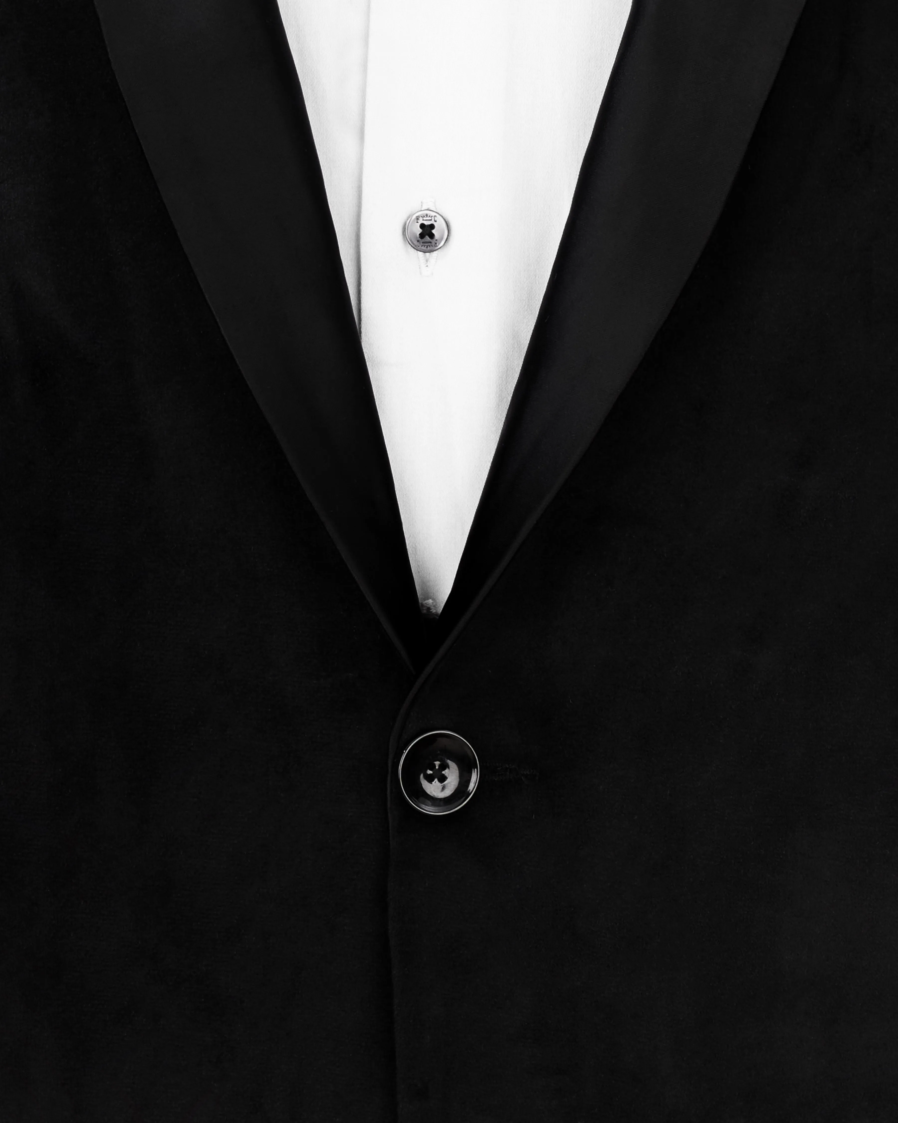 Jade Black Velvet Tuxedo Designer Suit sold by French Crown product image thumbnail 5