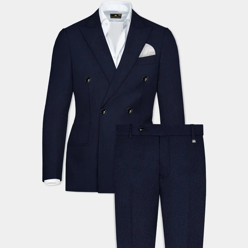 Mirage Blue Double Breasted Suit sold by French Crown