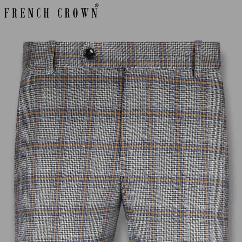 Chantelle Grey Multi-Color Wool Rich Pant made by French Crown