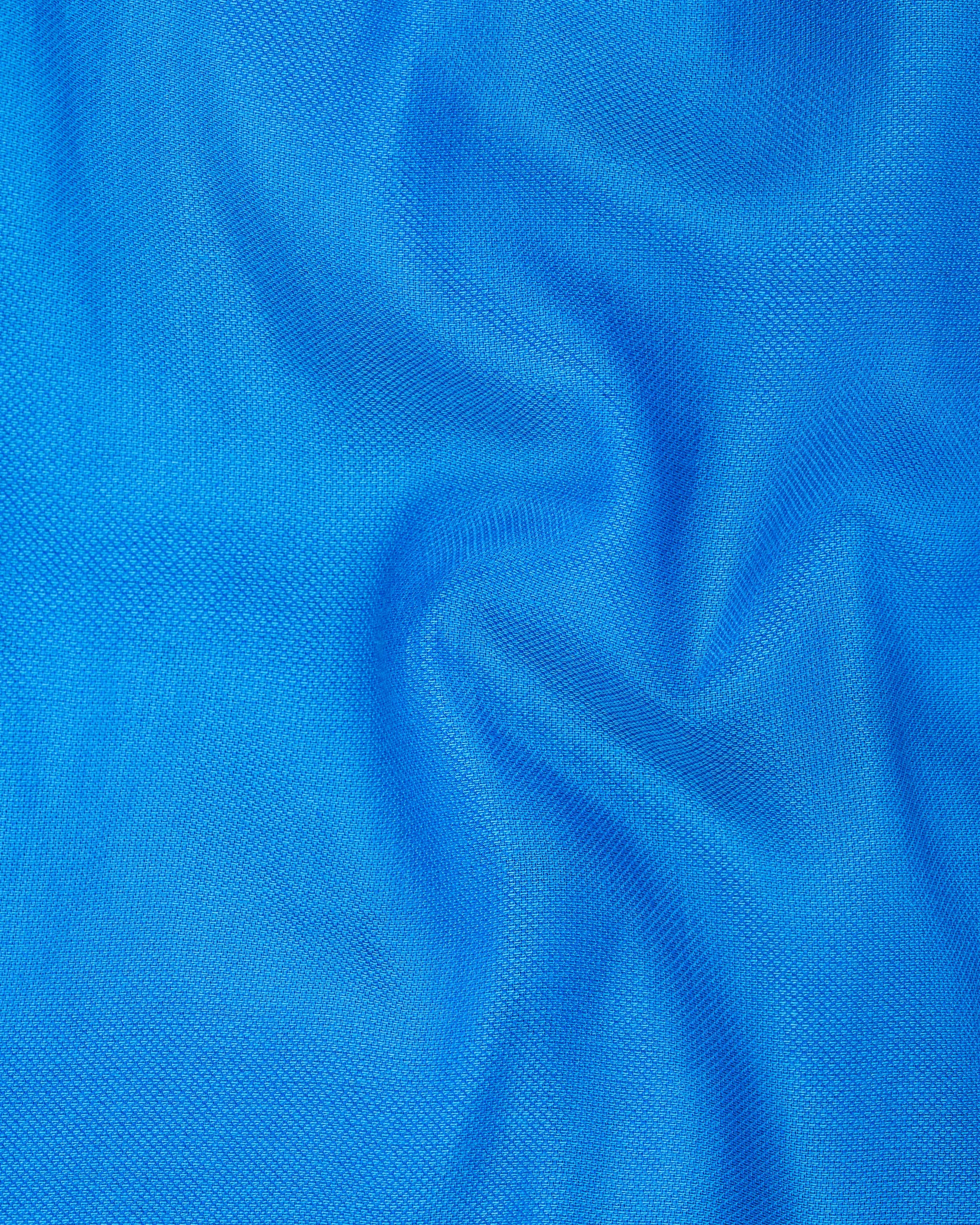 Radiance Blue Dobby Textured Premium Giza Cotton Shirt sold by French Crown product image thumbnail 2