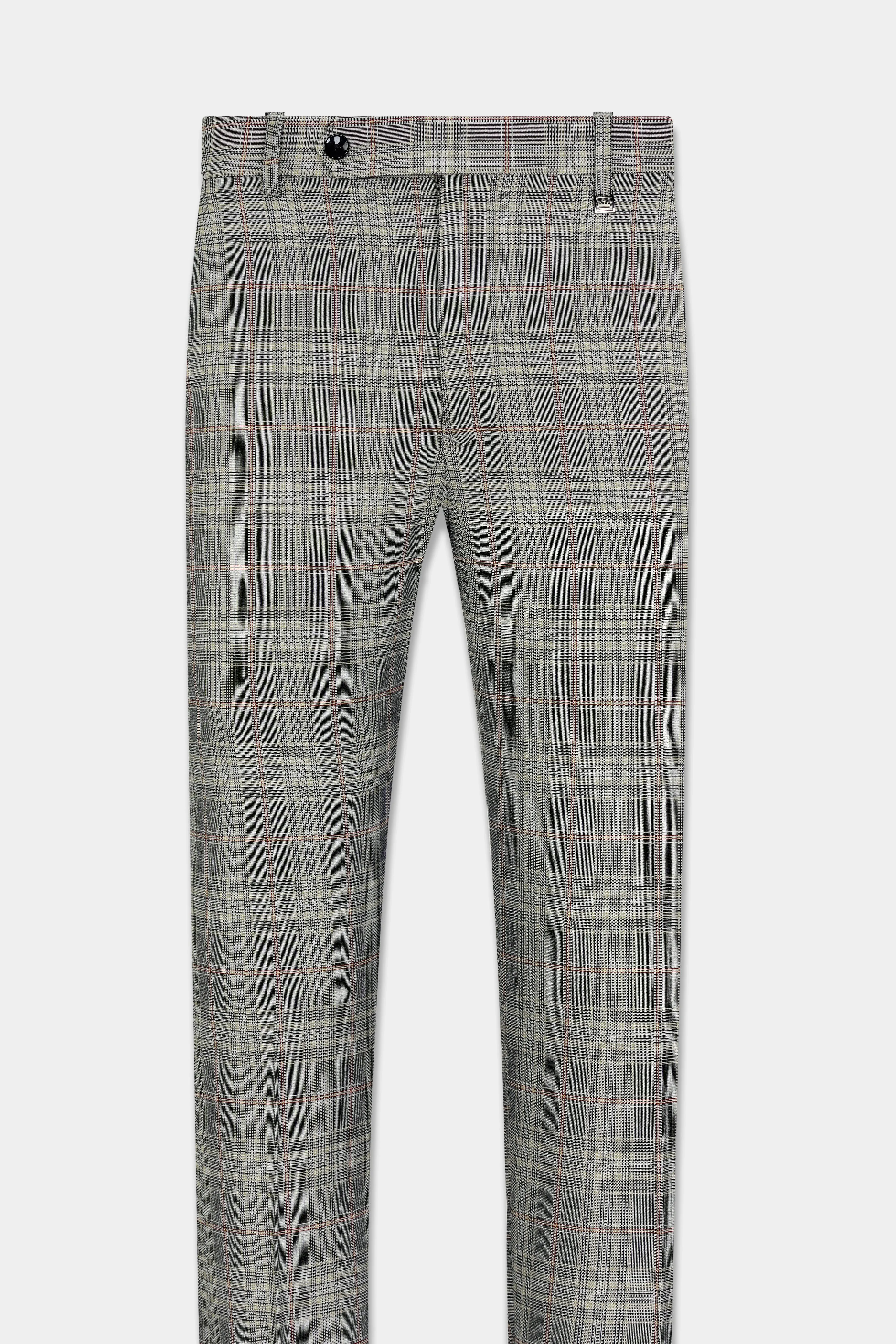 Chalice Gray Plaid Wool Rich Pant sold by French Crown product image thumbnail 2