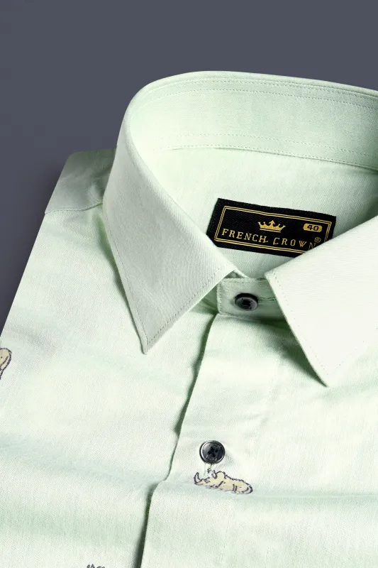 Edward Green Jacquard Textured Premium Giza Cotton Shirt sold by French Crown