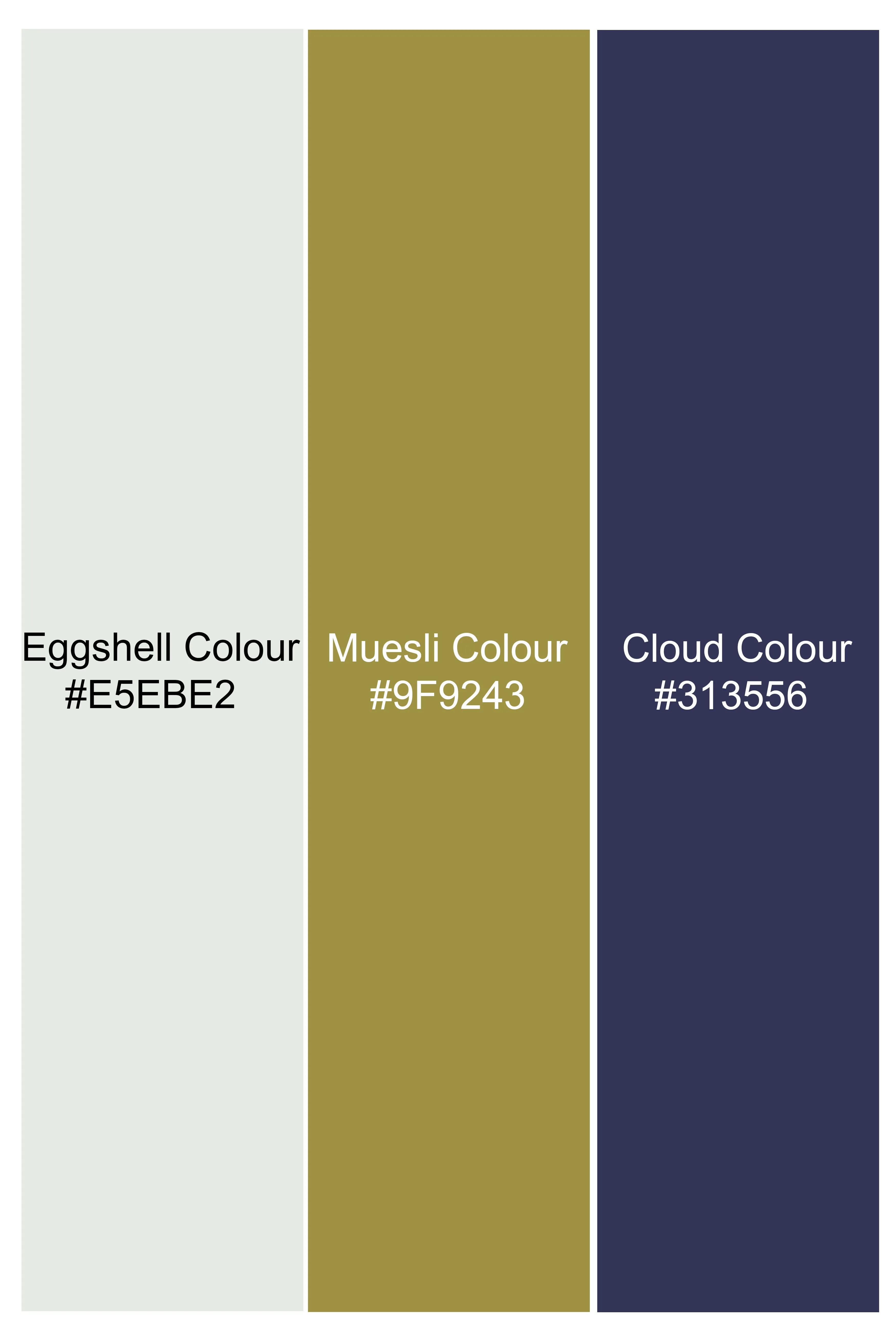 Eggshell Green Jacquard Textured Premium Giza Cotton Shirt sold by French Crown product image thumbnail 5