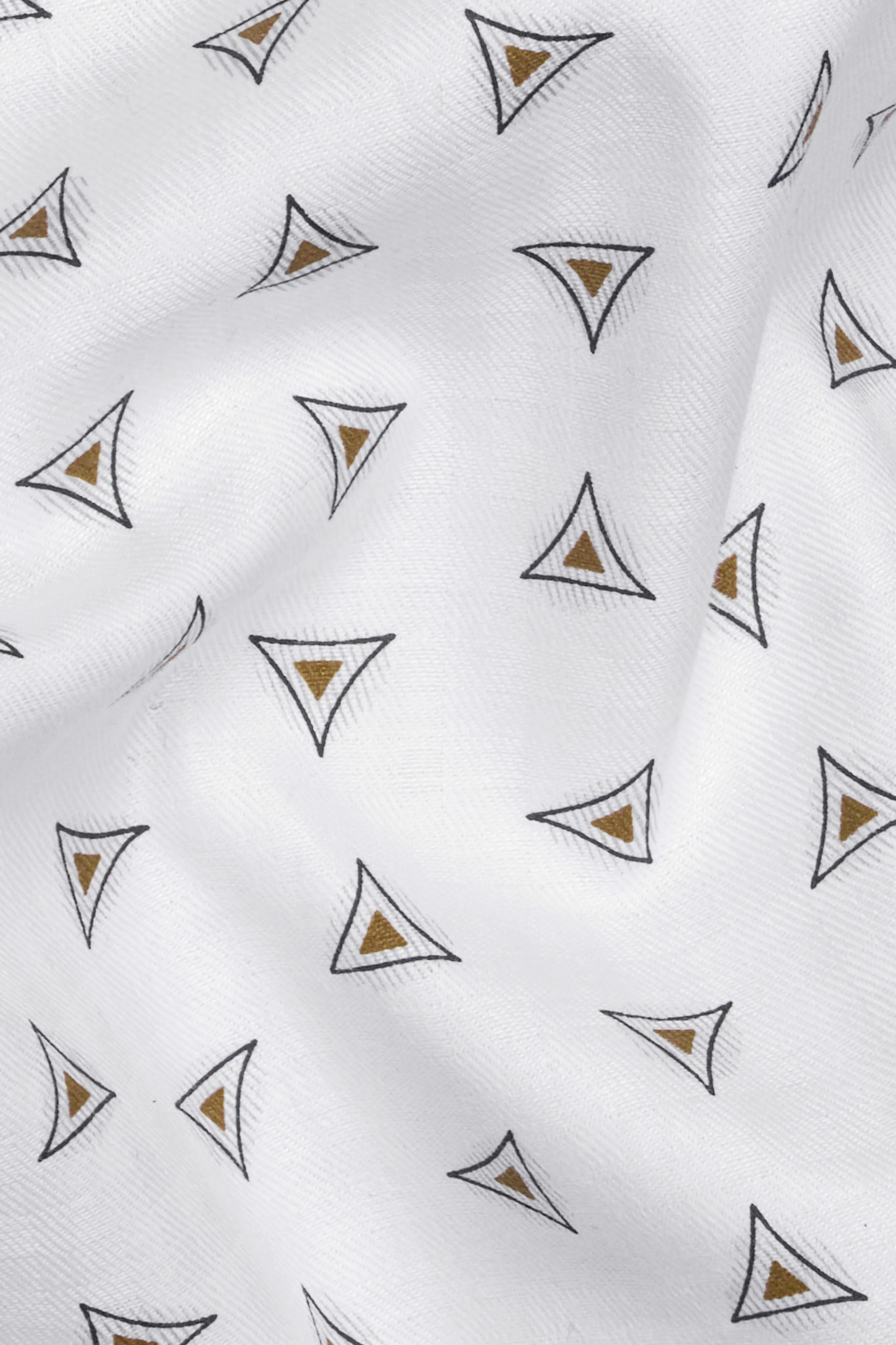 Bright White Printed Super Soft Premium Cotton Shirt sold by French Crown product image thumbnail 2