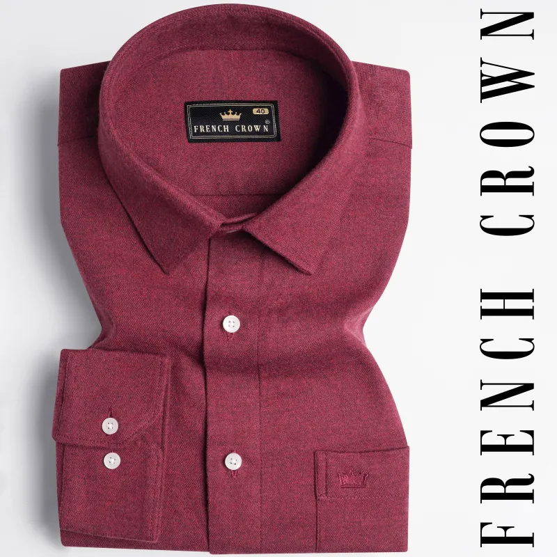 Metallic Copper Red Flannel Shirt sold by French Crown