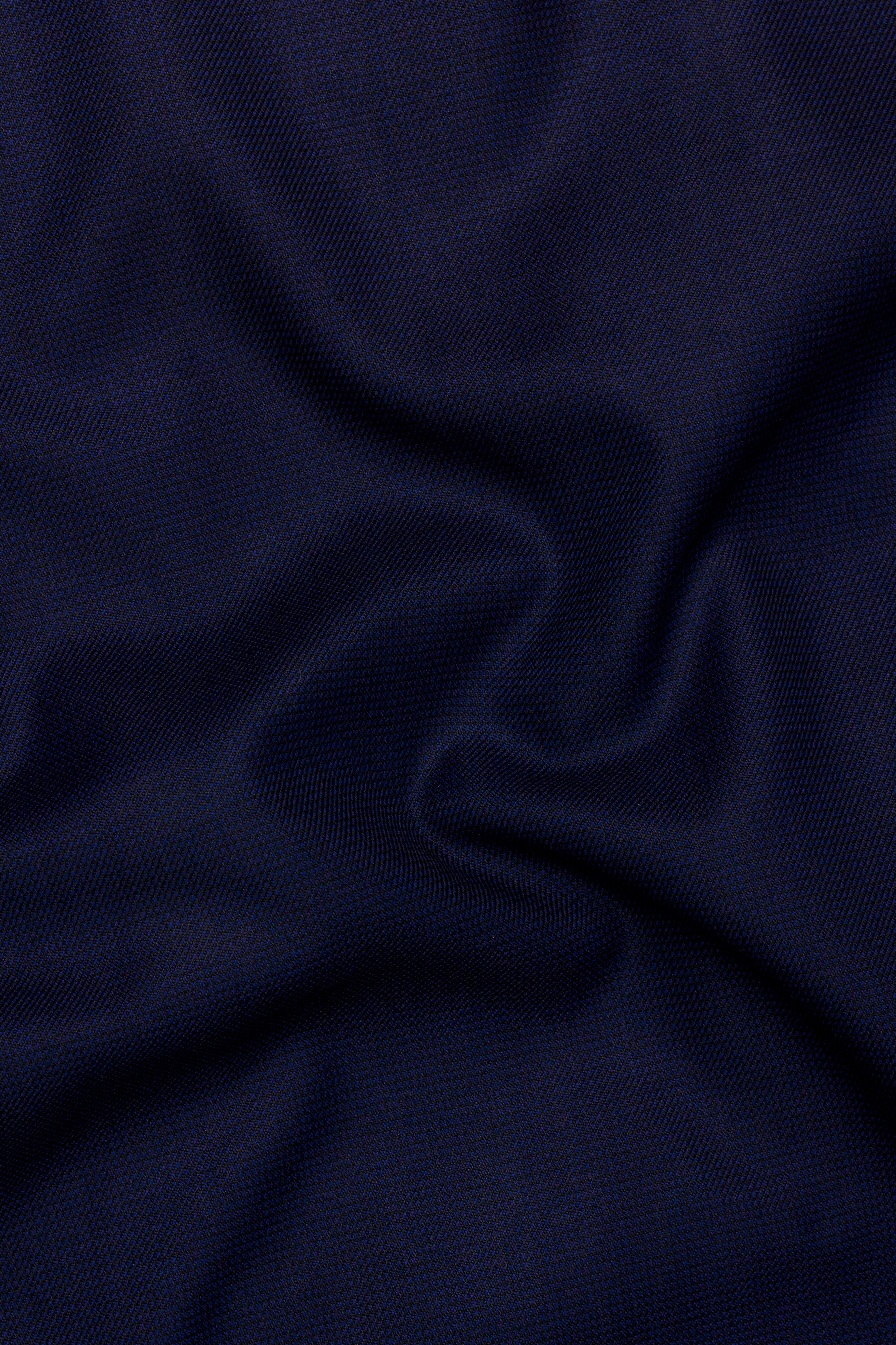 Midnight Blue Wool Rich Waistcoat sold by French Crown product image thumbnail 3
