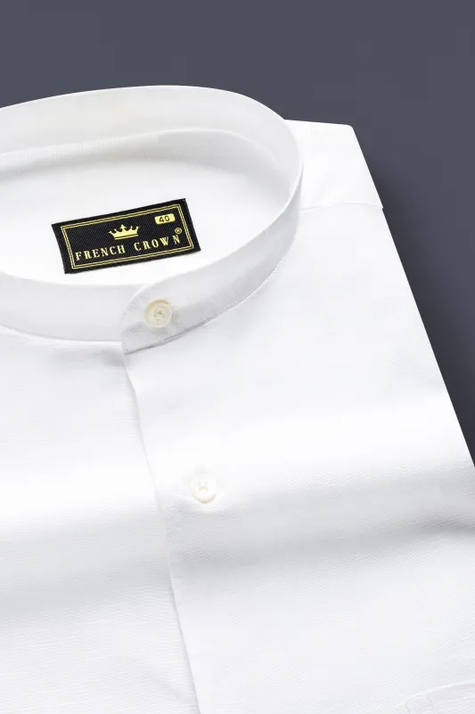Bright White Luxurious Italian Linen Shirt sold by French Crown