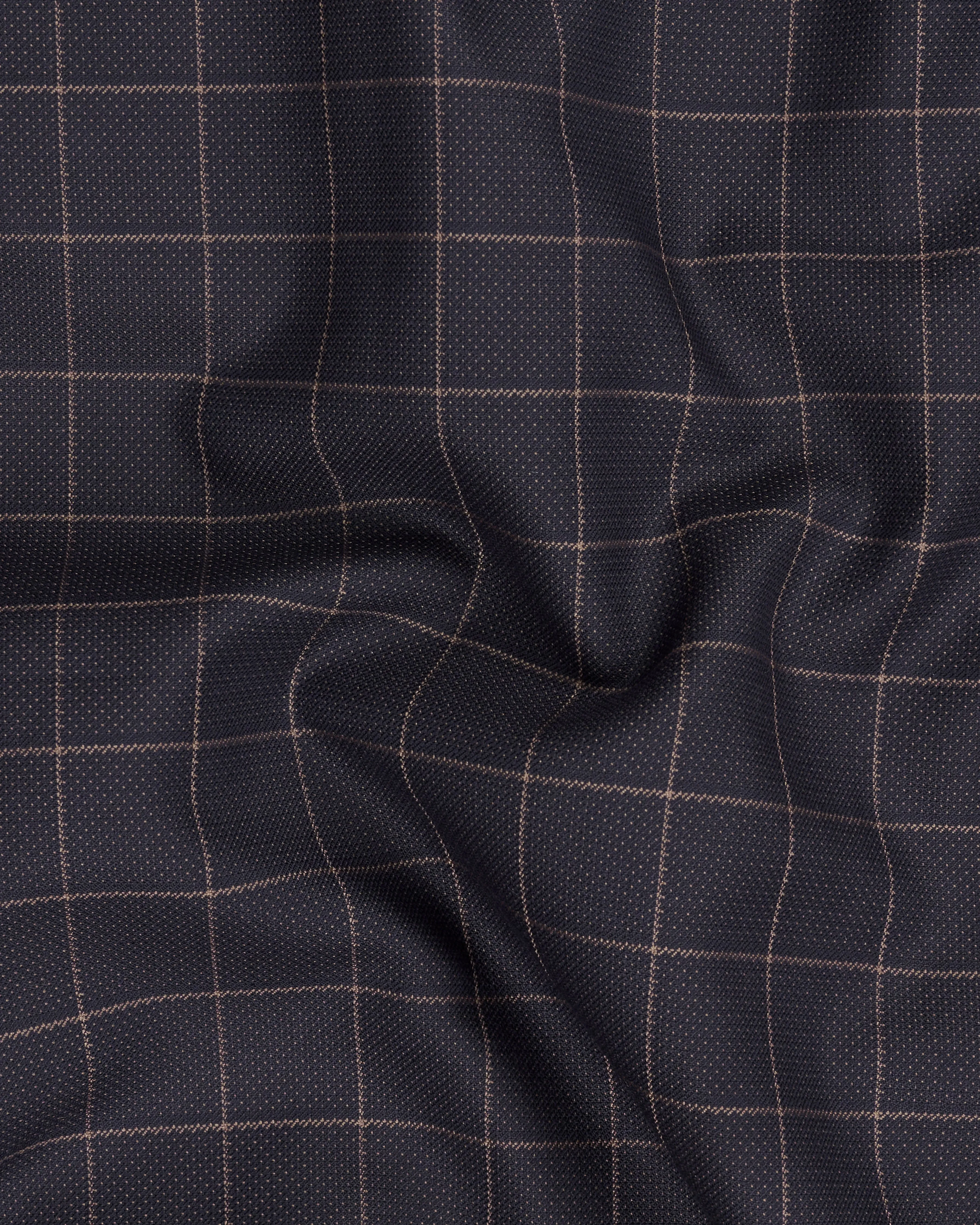 Haiti Blue Checkered Nehru Jacket sold by French Crown product image thumbnail 3