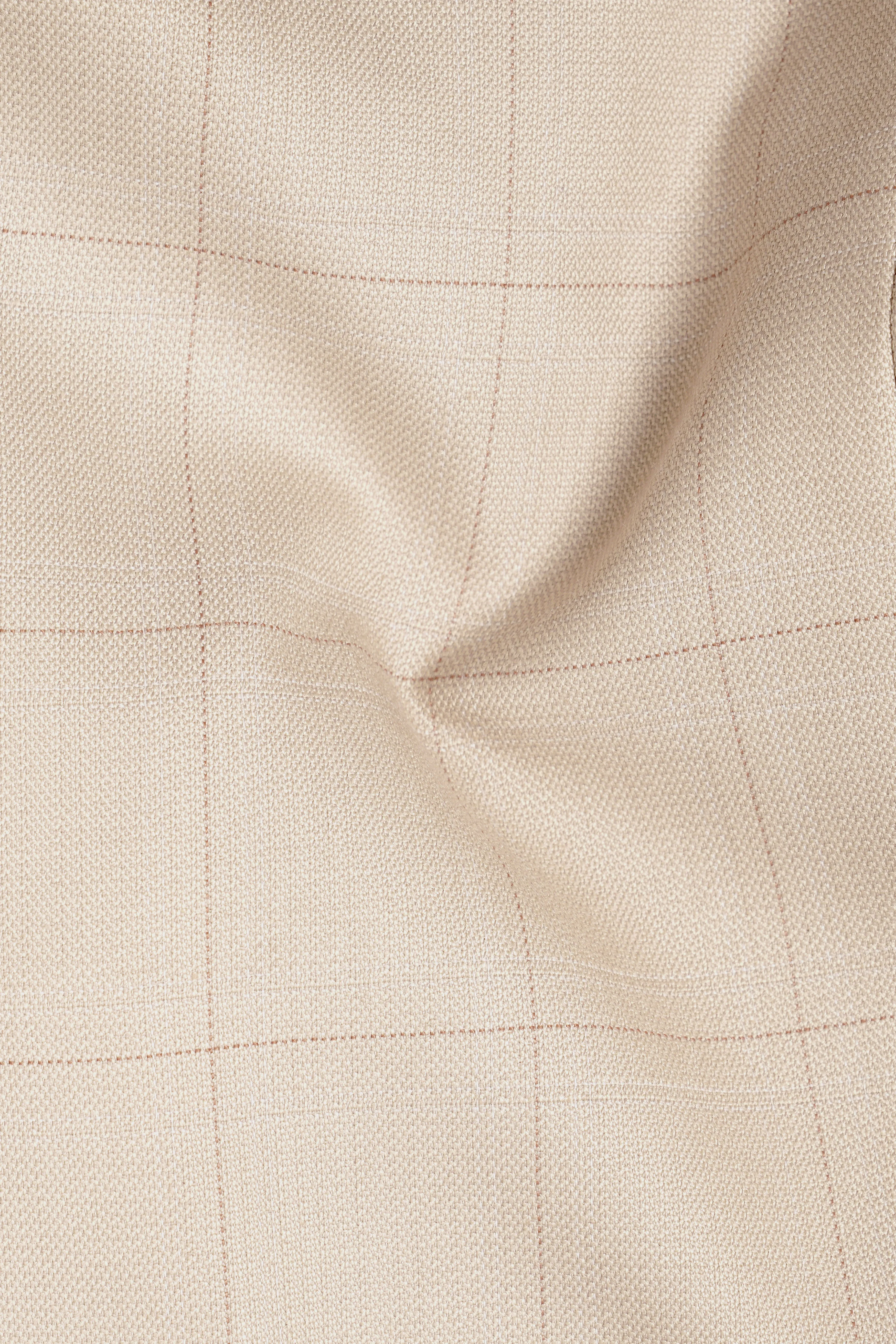 Bronco Cream Windowpane Double Breasted Sports Suit sold by French Crown product image thumbnail 3