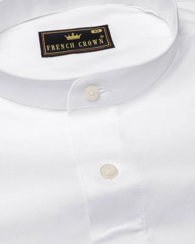 Bright White Premium Cotton Shirt sold by French Crown