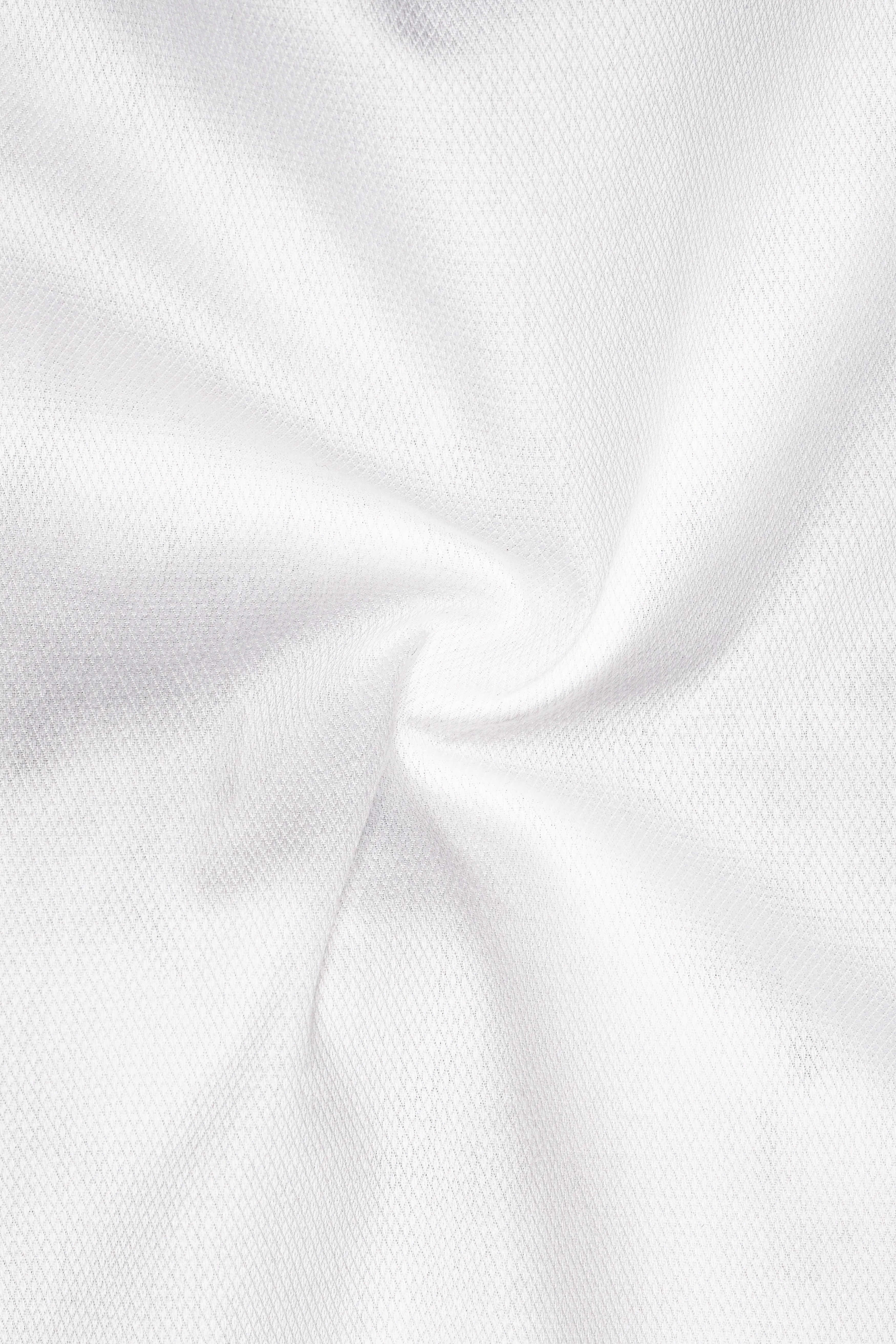 Ivoryx-Bright White Dobby Textured Premium Giza Cotton Button Down Dress Shirt sold by French Crown product image thumbnail 3